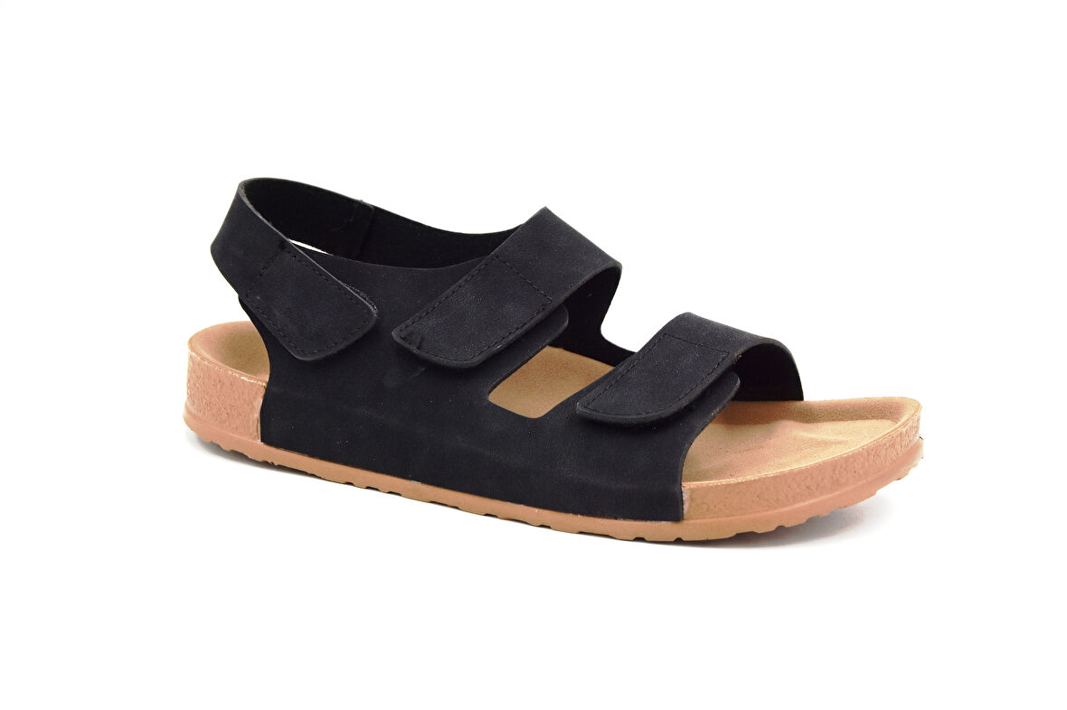 Fly Soft S963 Poli Hafif Taban Cırtlı Erkek Sandalet SİYAH