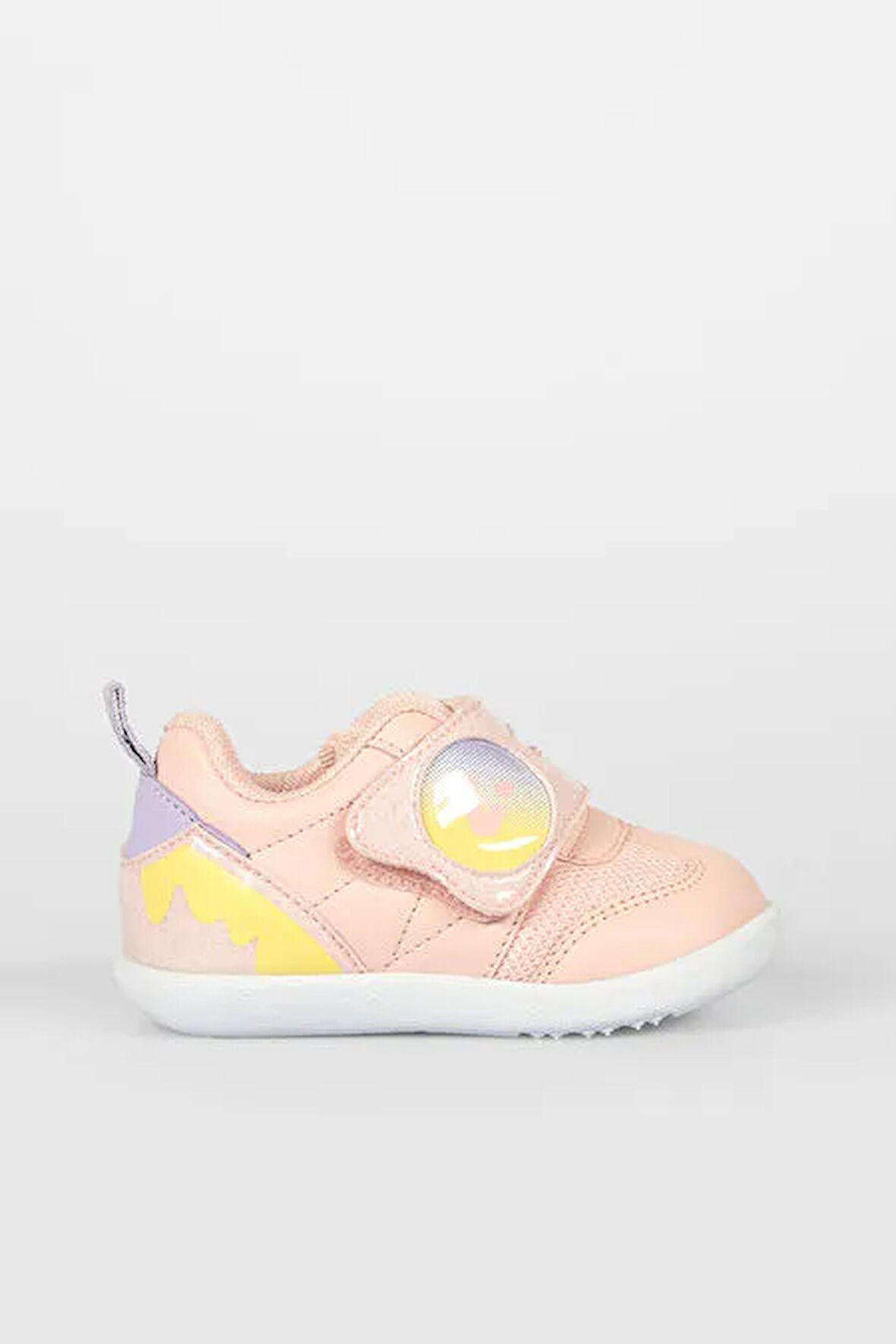 Vicco Donut Ortapedik Kauçuk Hafif Taban Cırtlı Bebe İlk Adım Spor Ayakkabı PUDRA