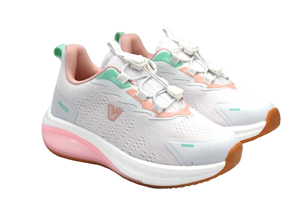Vicco Knit 346.F25Y.153 Phlon Hafif Taban Cırtlı Çocuk Spor Ayakkabı BEYAZ