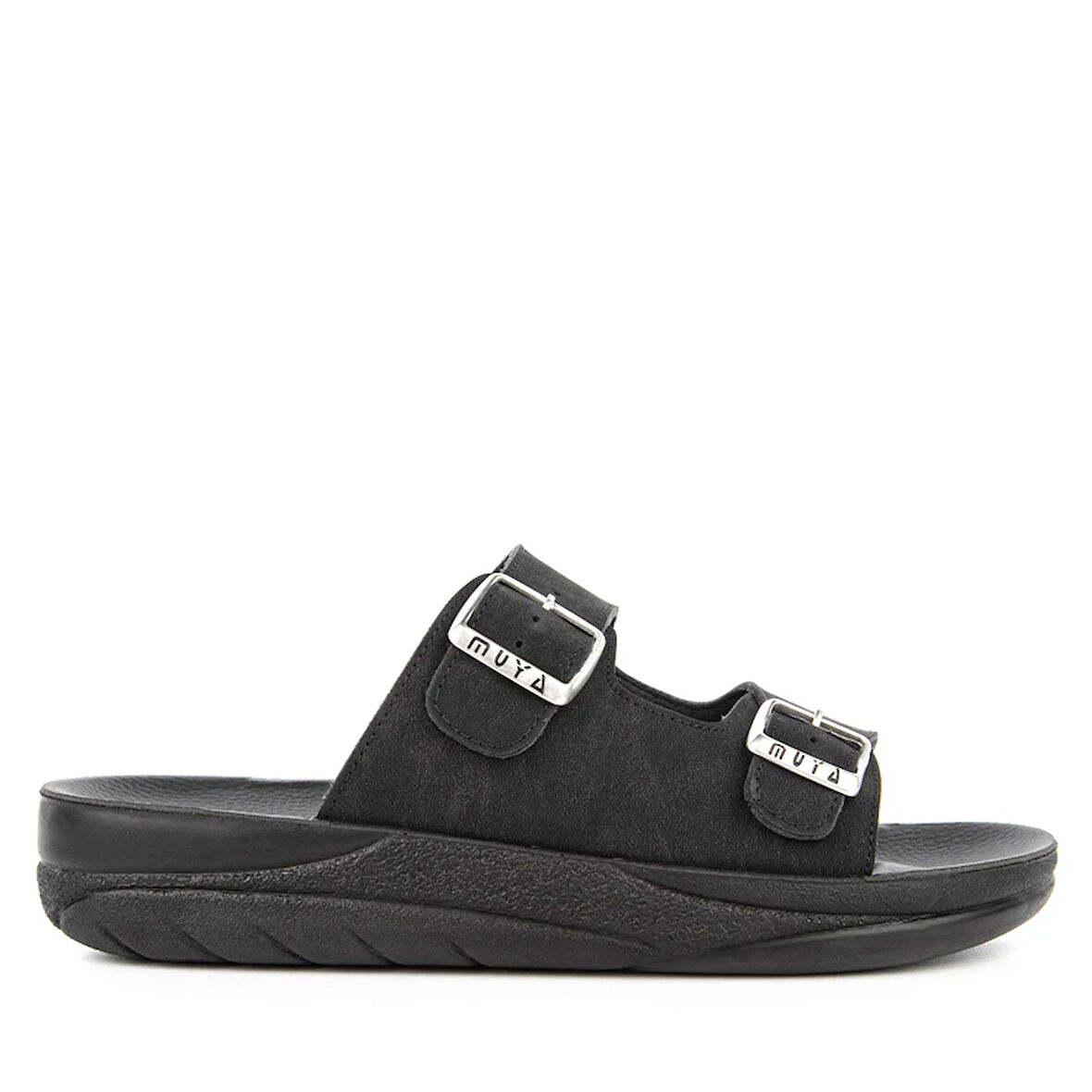 Muya Ditta Çift Toka Erkek Terlik SİYAH