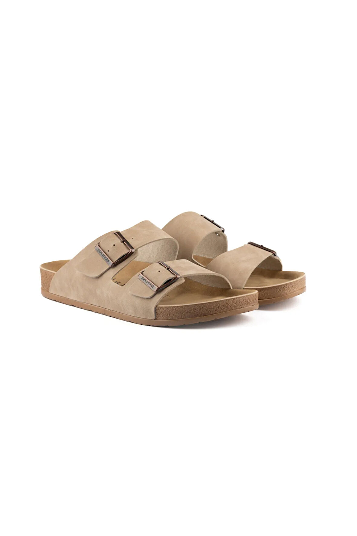 Roy Jones BreezeStep Ergonomik İki Tokalı Erkek Yaz Terliği BEJ