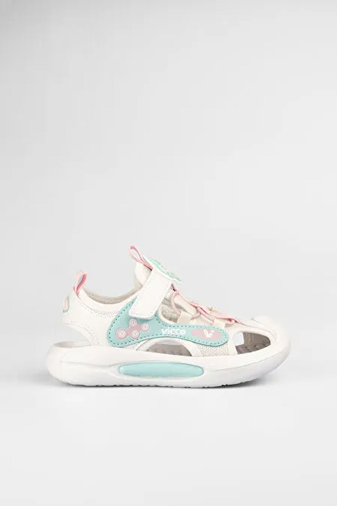 Vicco Rocket Işıklı Çocuk Sandalet BEYAZ PEMBE