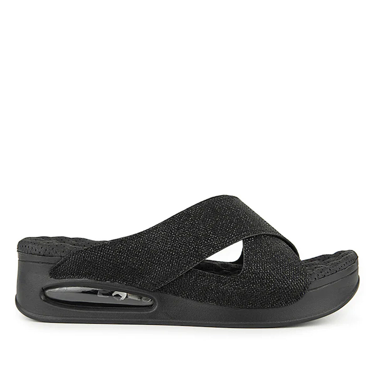 Muya Penelope Anatomik Air Max Tabanlı Kadın Terlik SİMLİ SİYAH