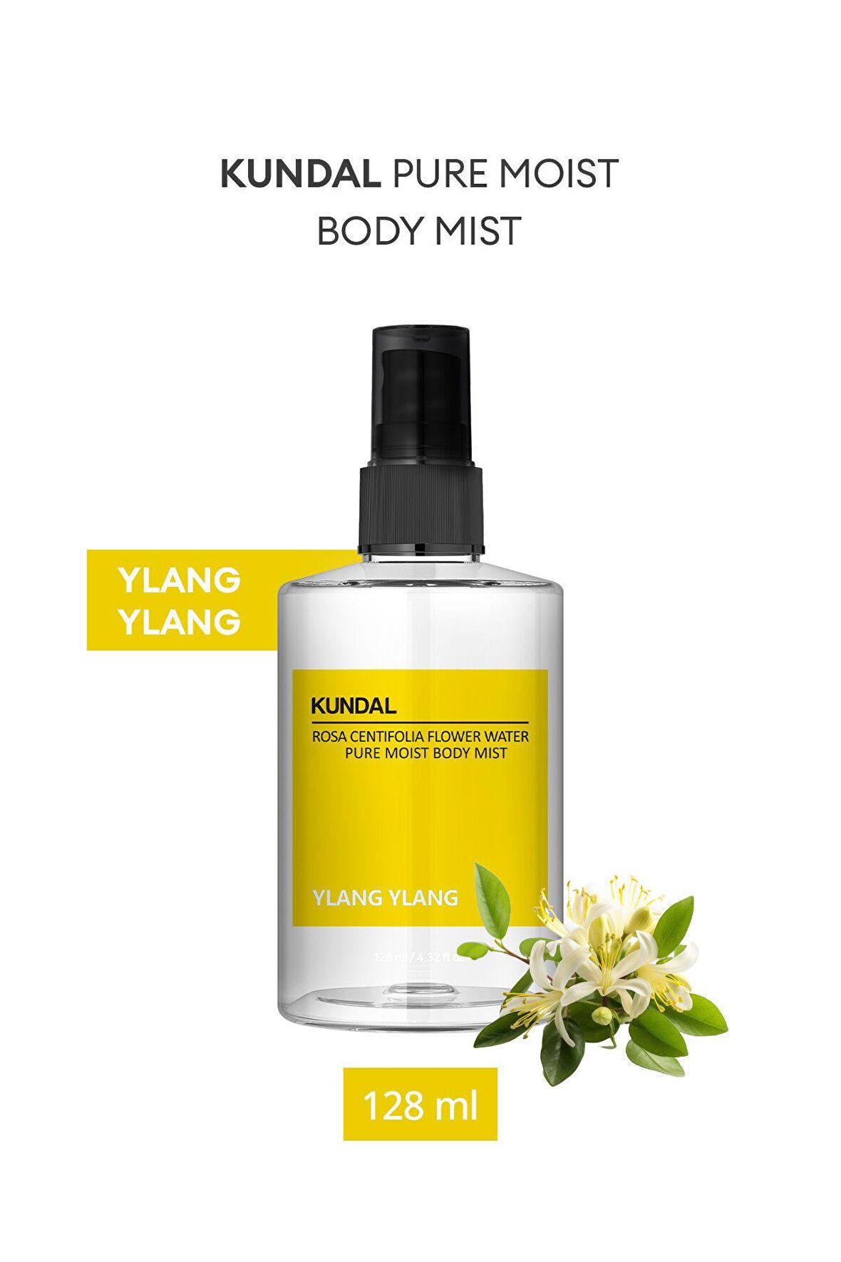 Nemlendirici Vücut Misti KUNDAL Pure Moist Body Mist 128ml (Ylang Ylang)
