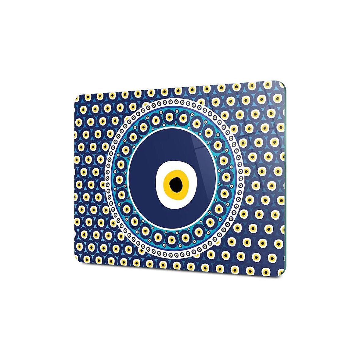 Decovetro Cam Kesme Tahtası  Büyük Nazar Boncuğu Desenli 20x30 Cm
