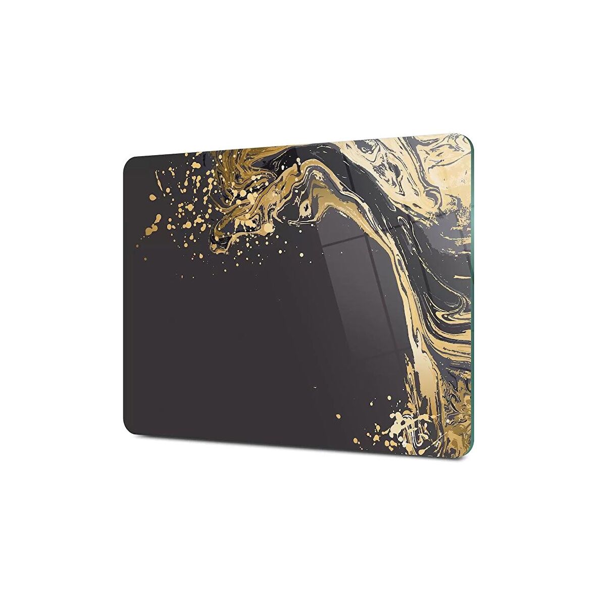 Decovetro Cam Kesme Tahtası Gold Dalga Desenli 20x30 Cm