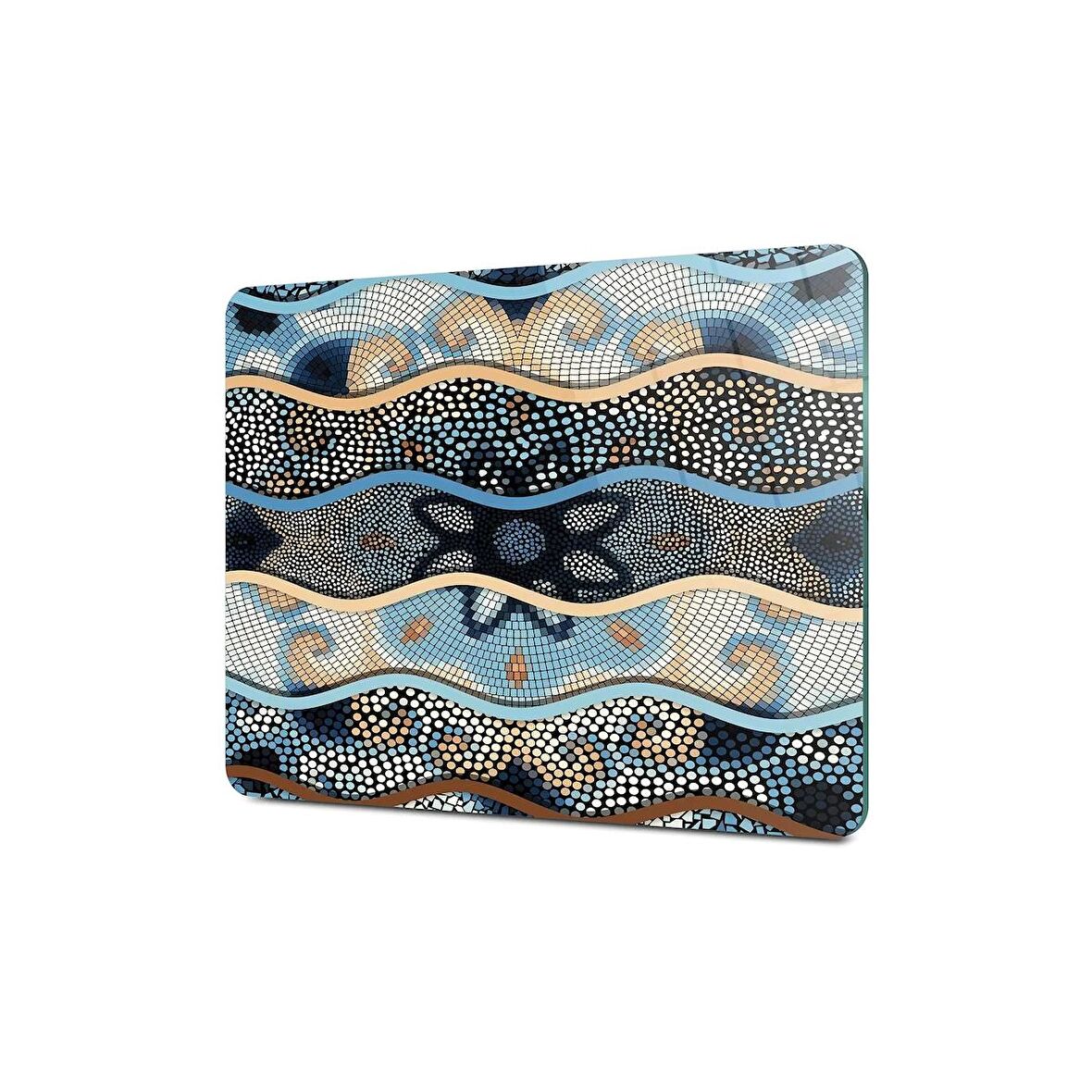 Decovetro Cam Kesme Tahtası Dalga Mandala Desenli 20x30 Cm