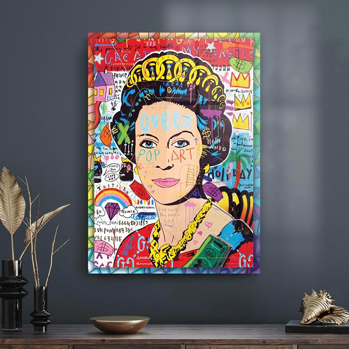 Decovetro Cam Tablo Pop Art Queen