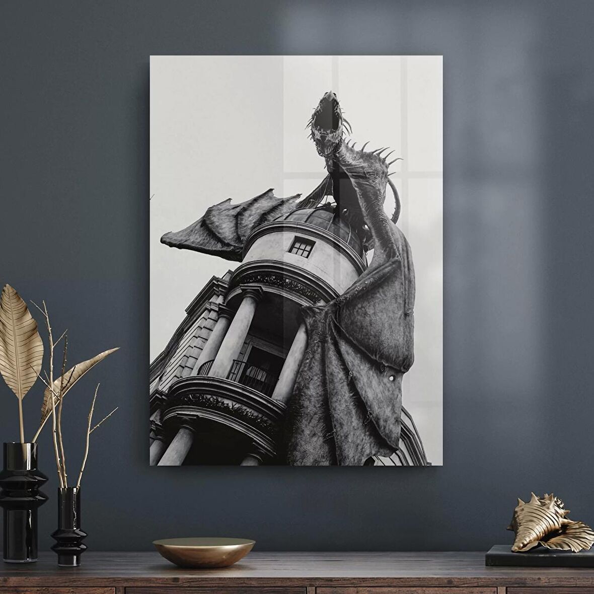 Decovetro Cam Tablo Harry Potter Gringotts Dragon