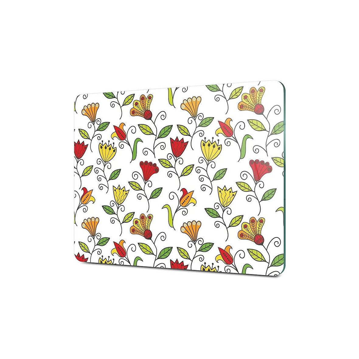 Decovetro Cam Kesme Tahtası Çiçek Bahçesi Desenli 30x40 Cm