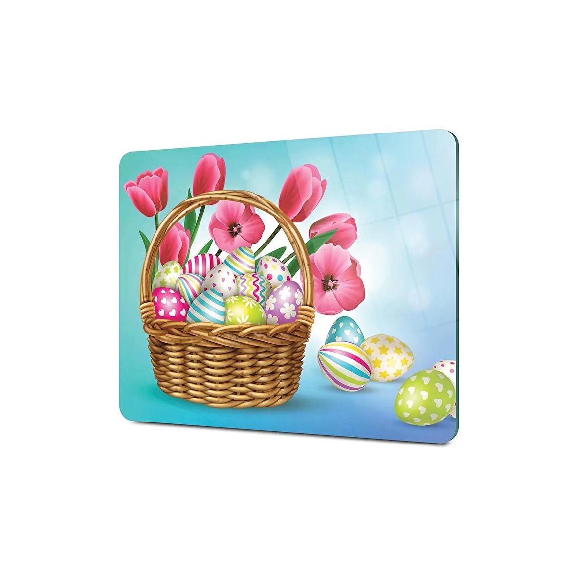 Decovetro Cam Kesme Tahtası Paskalya Sepeti Desenli 20x30 Cm