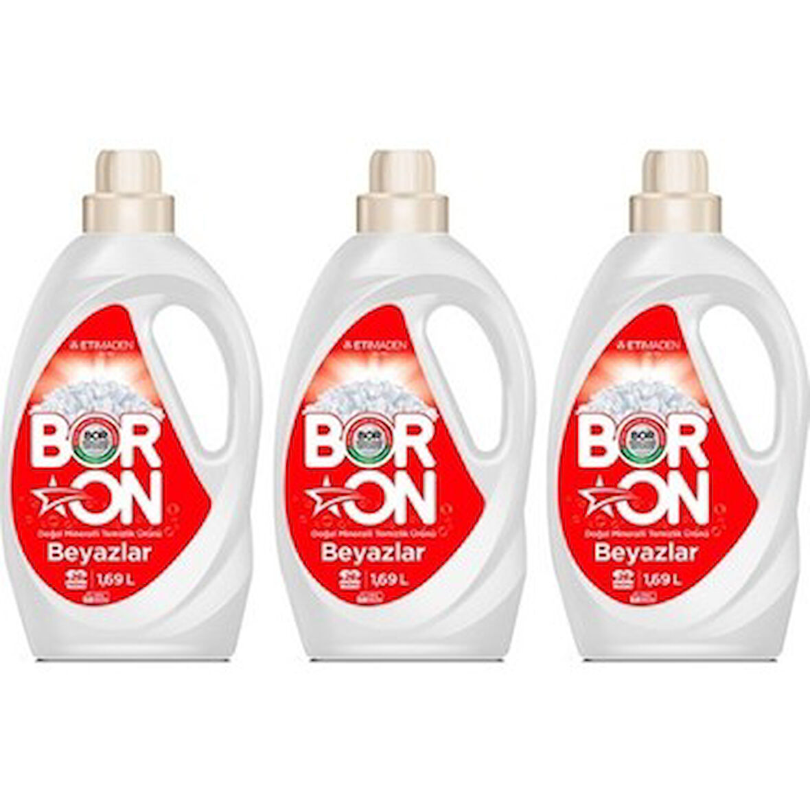 Boron Doğal Temizlik Beyazlar için Sıvı Deterjan 3x1.69 lt  78 Yıkama