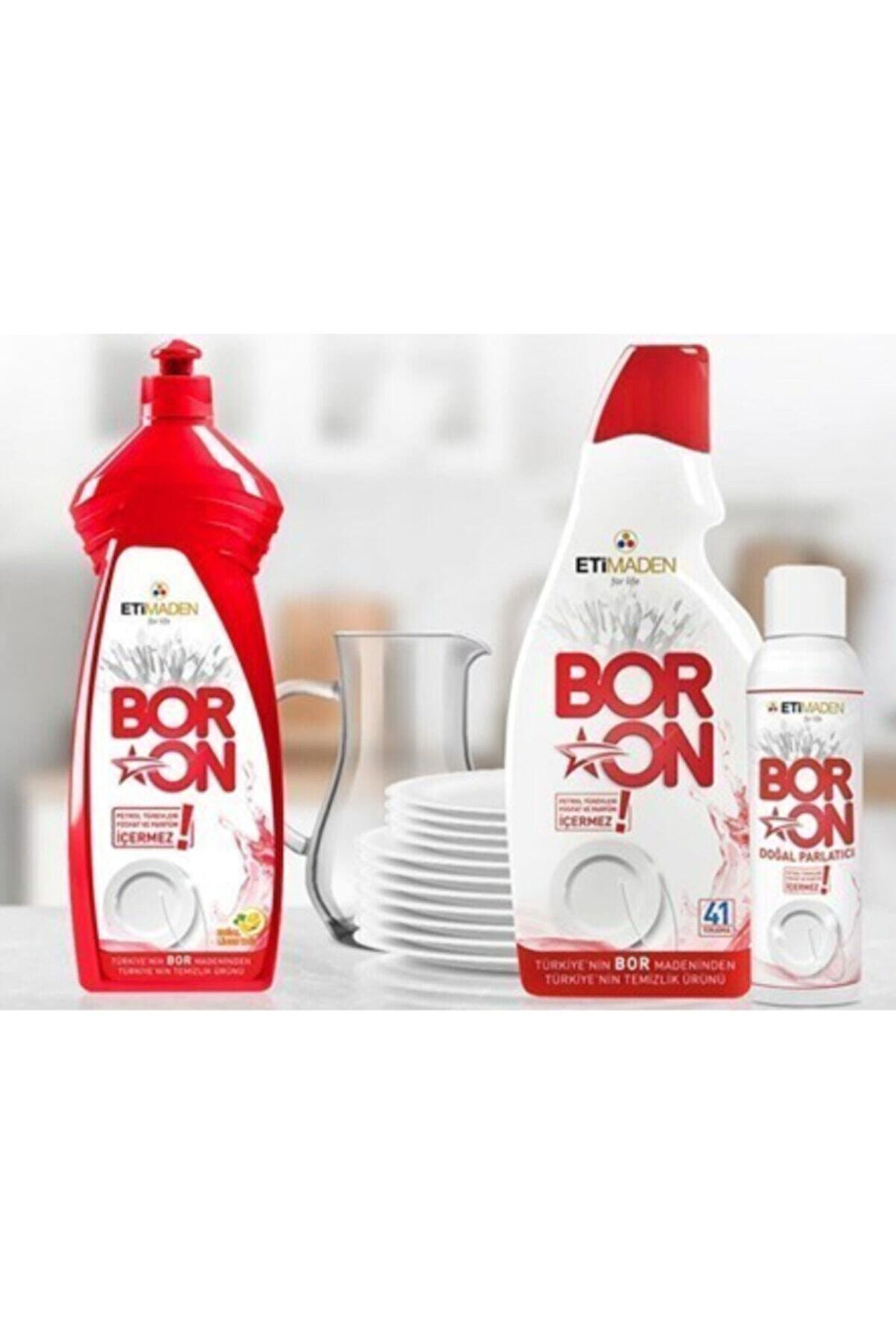 Boron Bulaşık Makinası Deterjanı Ve Doğal Parlatıcı+ Boron Elde Yıkama Bulaşık Temizlik Ürünü 650 ml