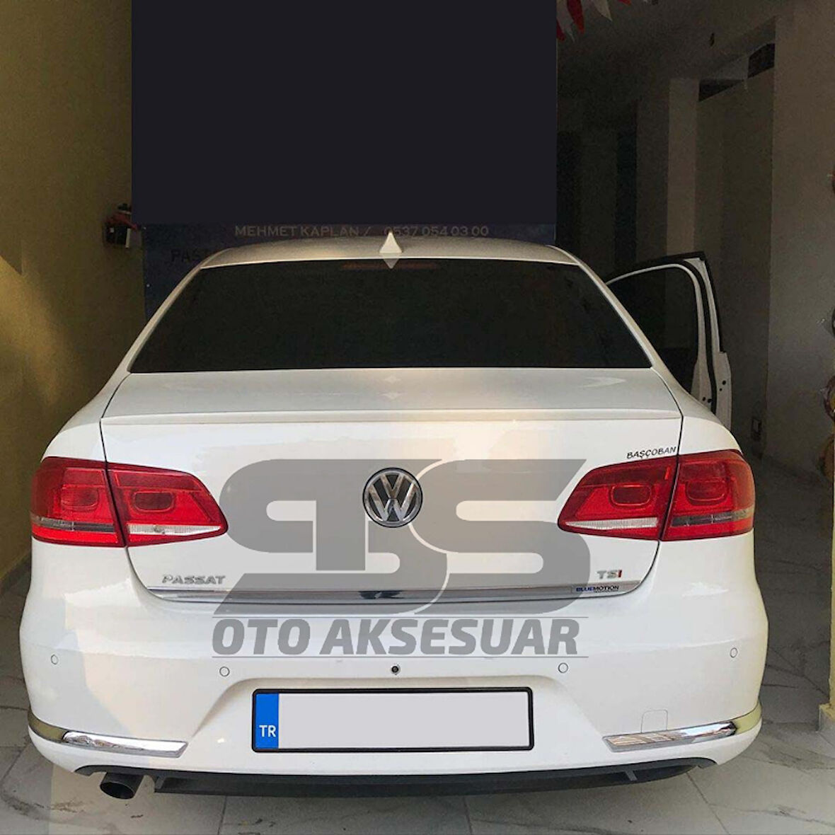 Wv Passat B7-B8-B8.5 Bagaj Üstü Slim Spoiler Piano Black Parlak Beyaz