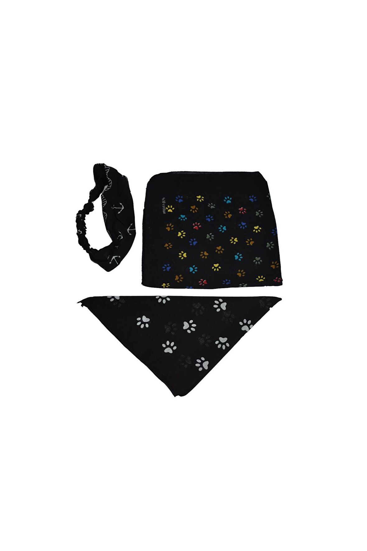 Pati Desenli Bandana Seti