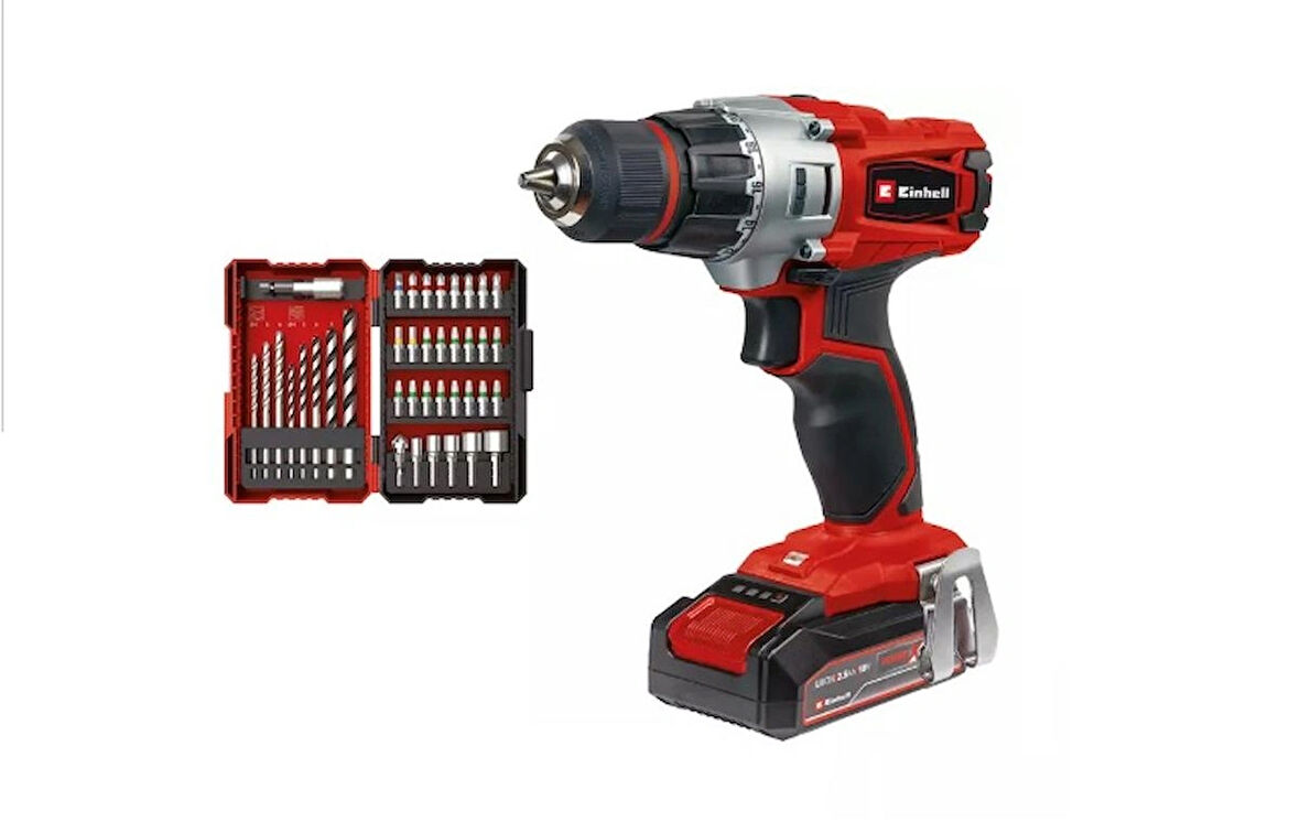 Einhell TE-CD 18/2 Li +39 Parça 18V 1x2.5 Ah Akülü Vidalama - 4514219