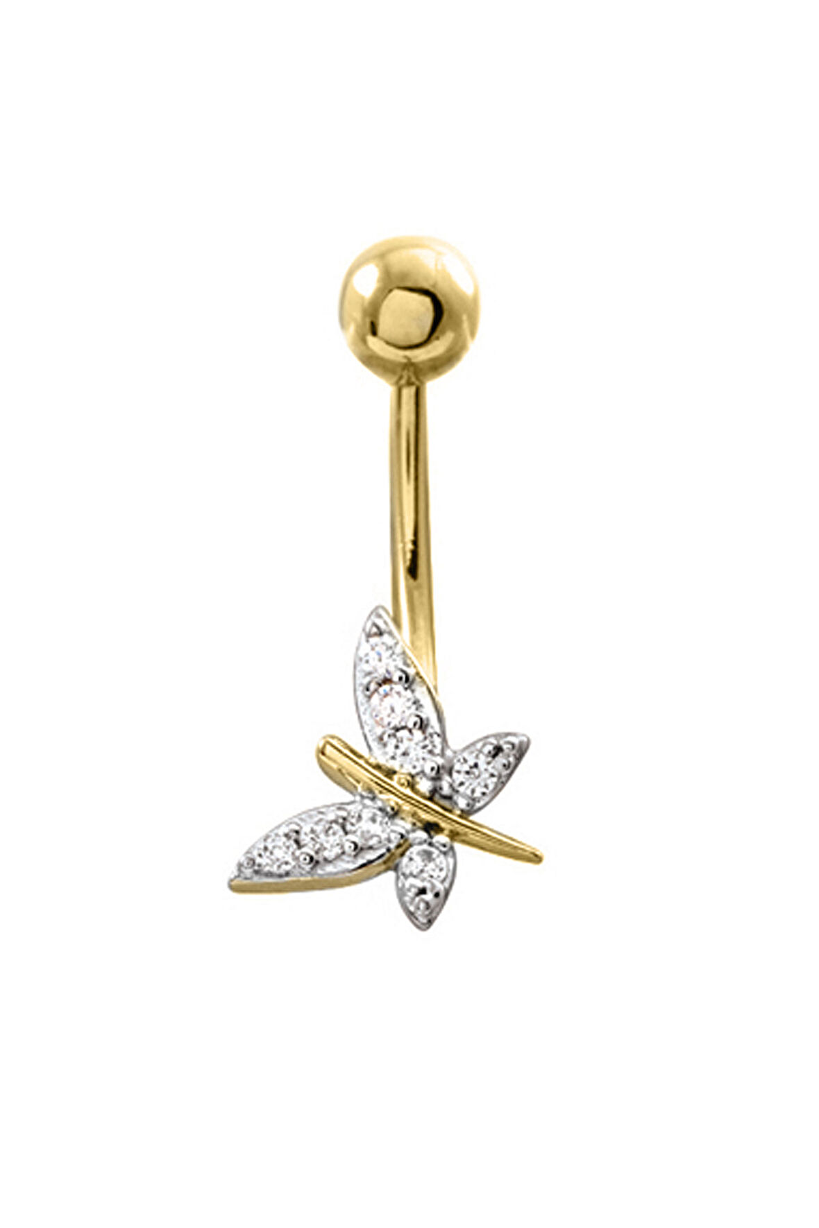 Yusufçuk Altın Göbek Piercingi