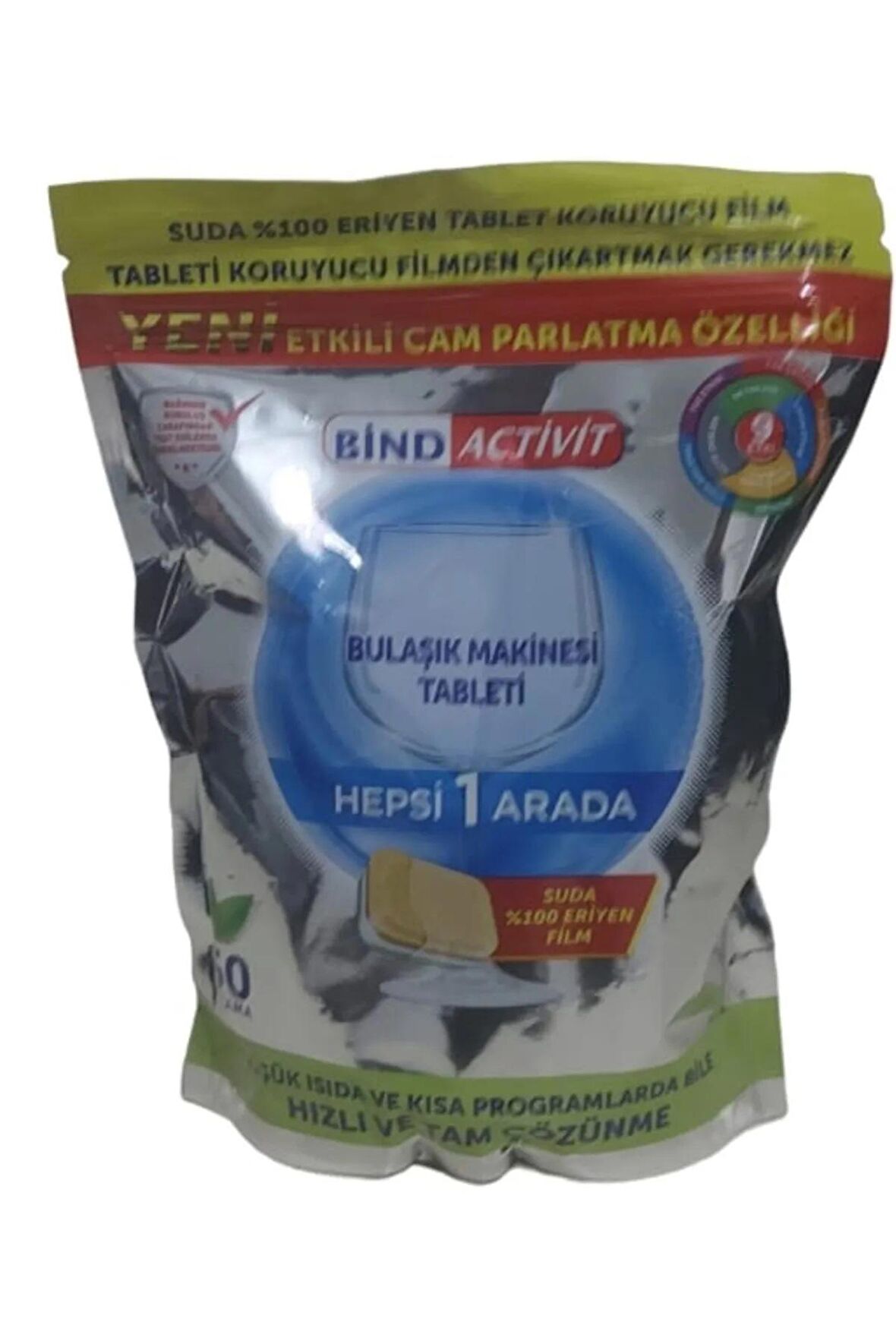 Bind Activit Hepsi Bir Arada 50 li Bulaşık Makinesi Deterjanı Tableti 3 Paket