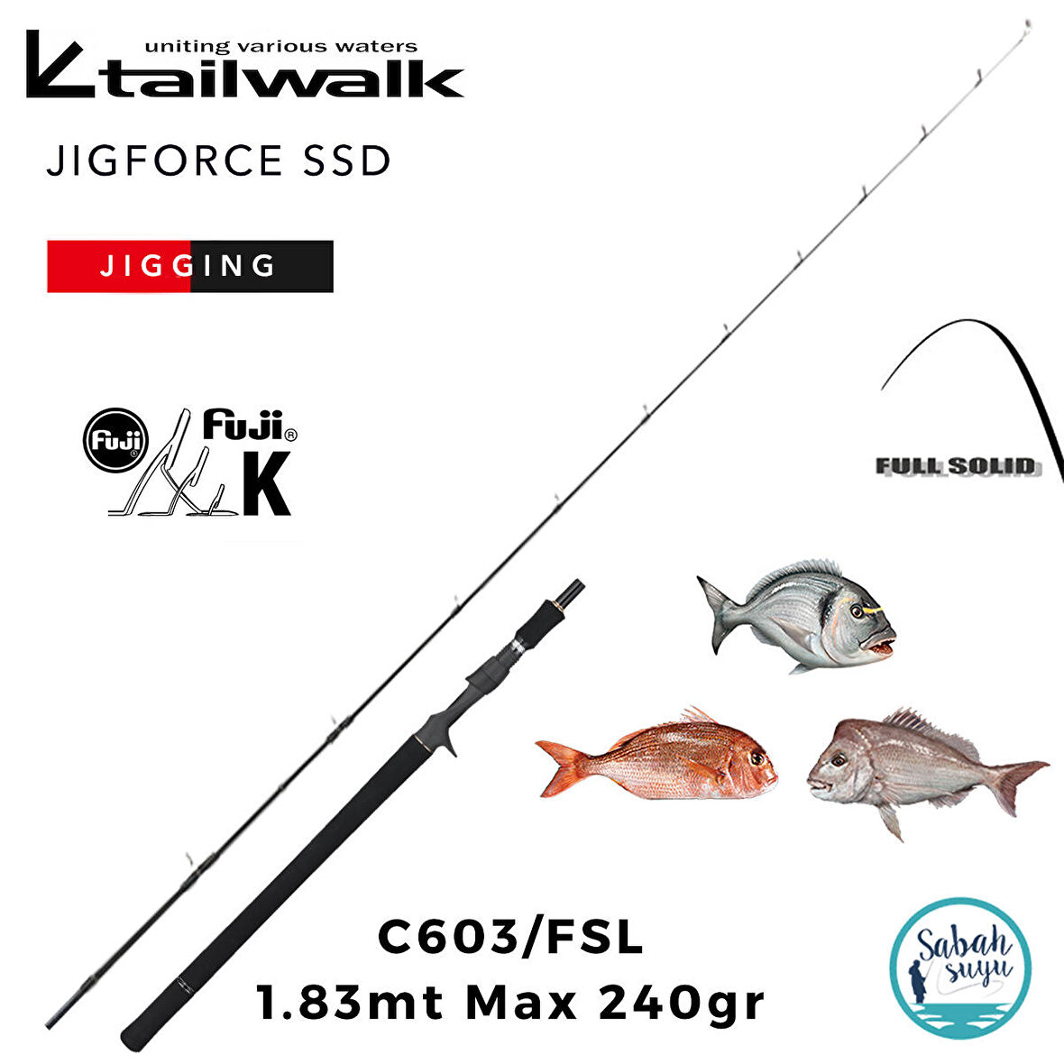 Tailwalk Jigforce SSD C603/FSL 1.83mt Max 240gr (S2P) Tetikli Jigging Kamış