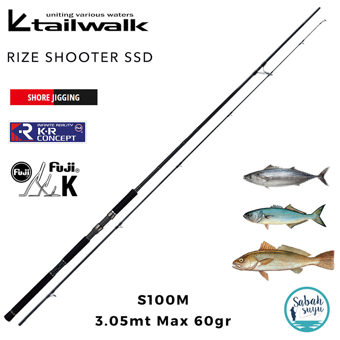 Tailwalk Rize Shooter SSD S100M 3.05mt Max 60gr (2P) Shore Jigging Kamış