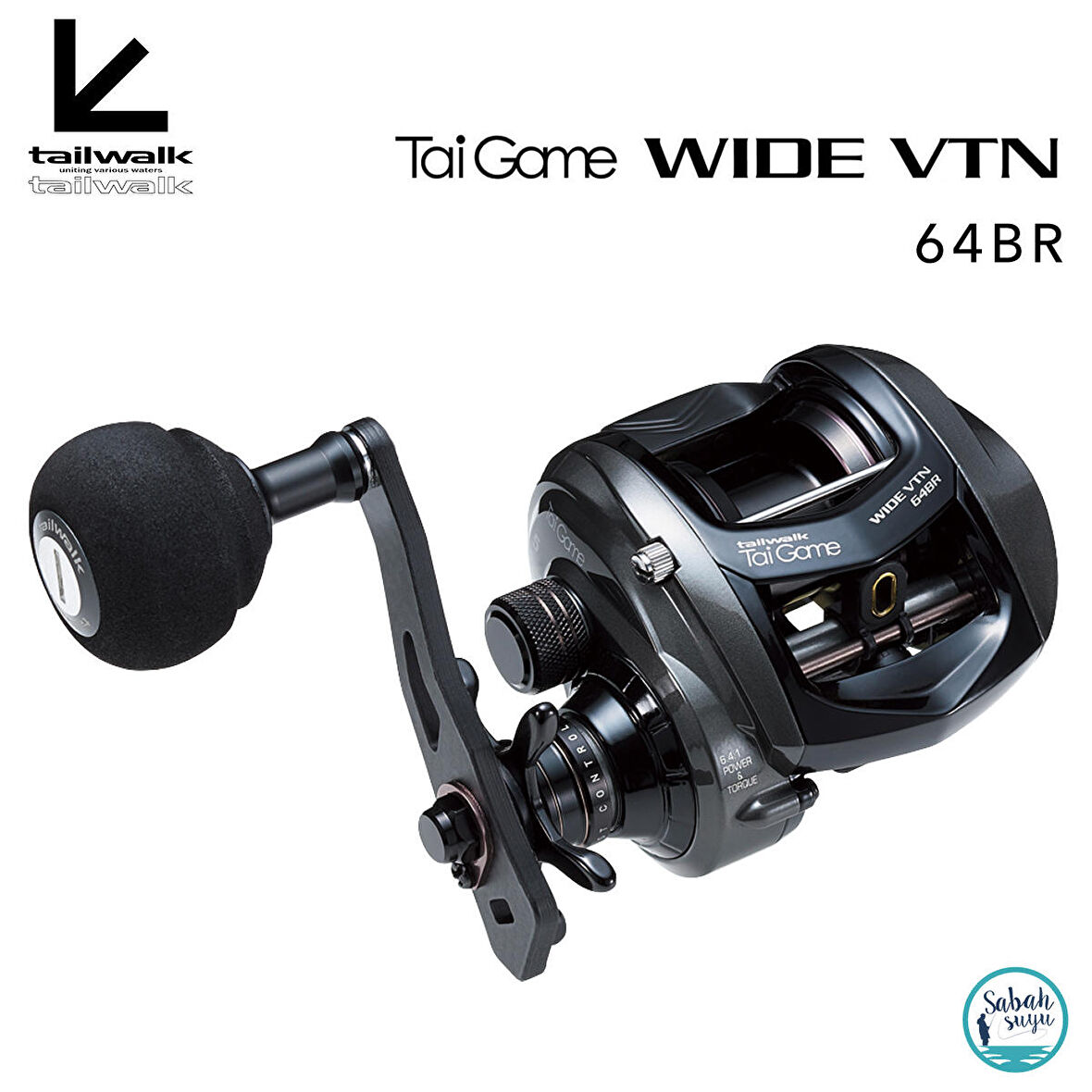 Tailwalk Tai Game Wide VTN 64BR Tai Rubber Çıkrık/Baitcasting Jig Olta Makinesi (Sağ El)