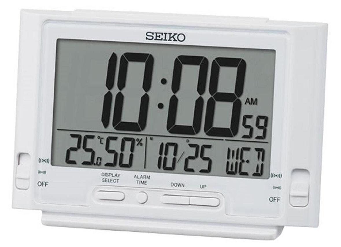 Seiko Clocks QHL095W Termometre ve Nemölçer Masa Saati