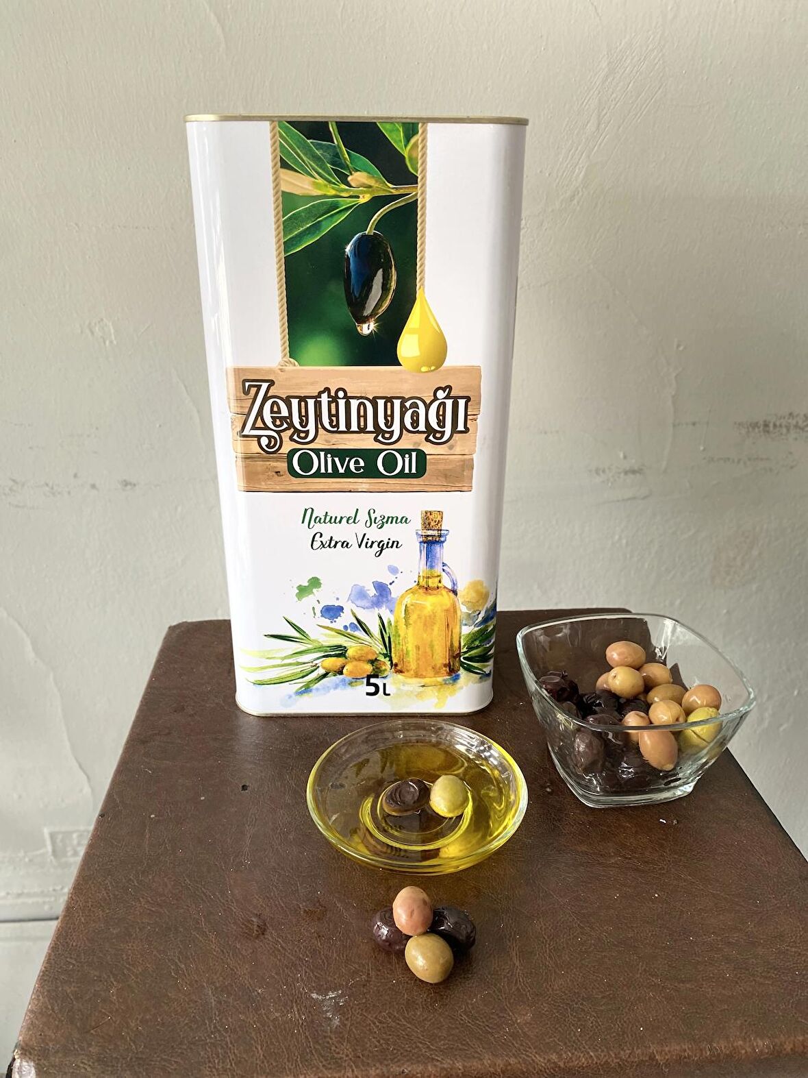 Zeytin yağı 5 lt naturel soğuk sıkım 0,2 dizem zeytinyağı Akhisar