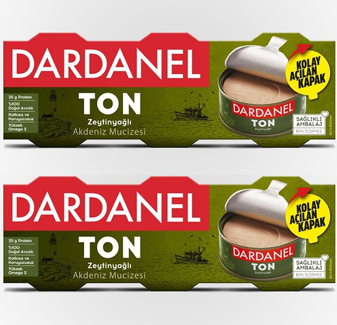 Dardanel  Zeytinyağlı Ton Balığı 3 x 75 G 2'li Paket