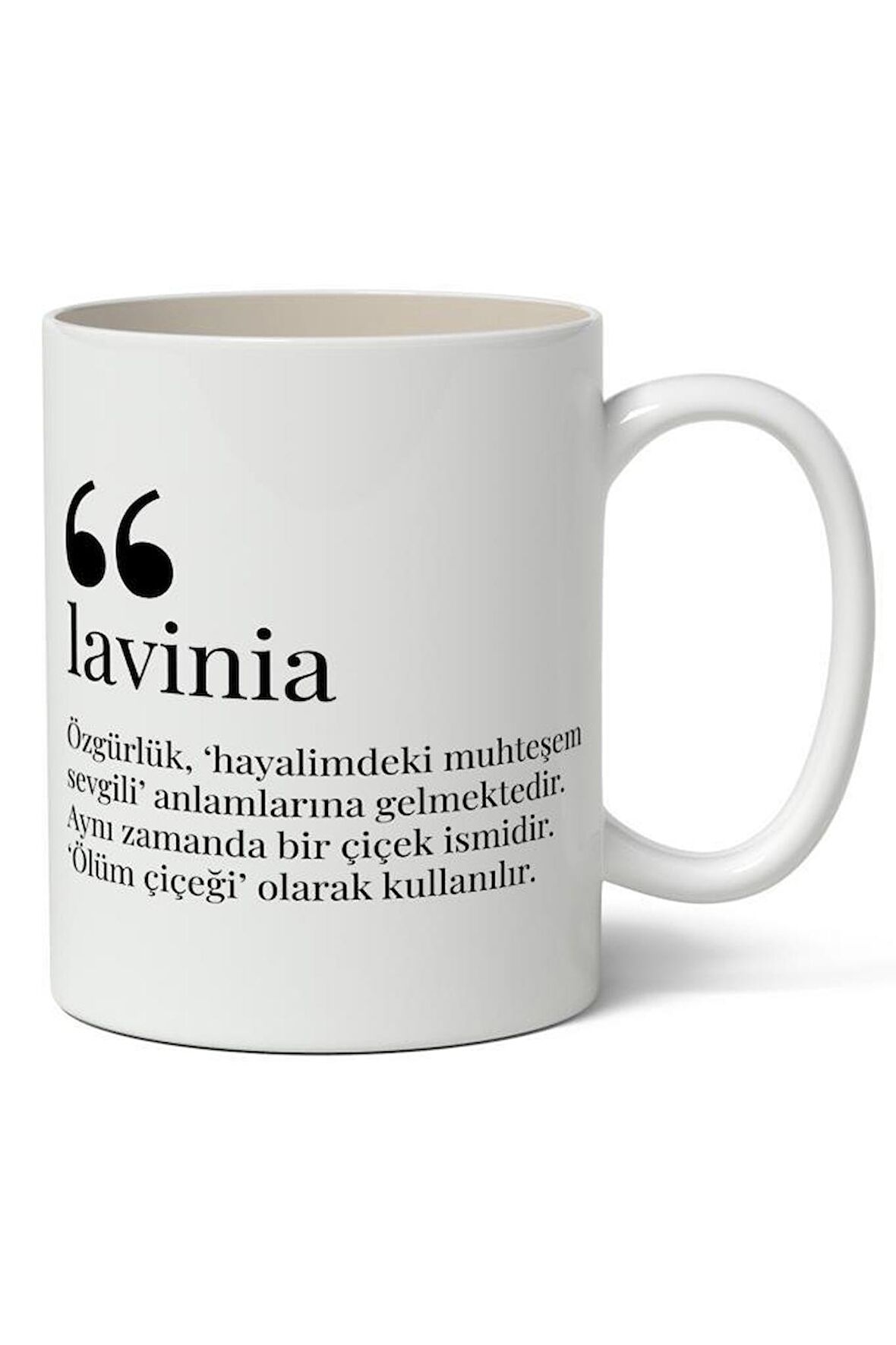 Lavinia Kelime Anlamı Baskılı Kupa Bardak Baskılı Kahve Kupa Bardak