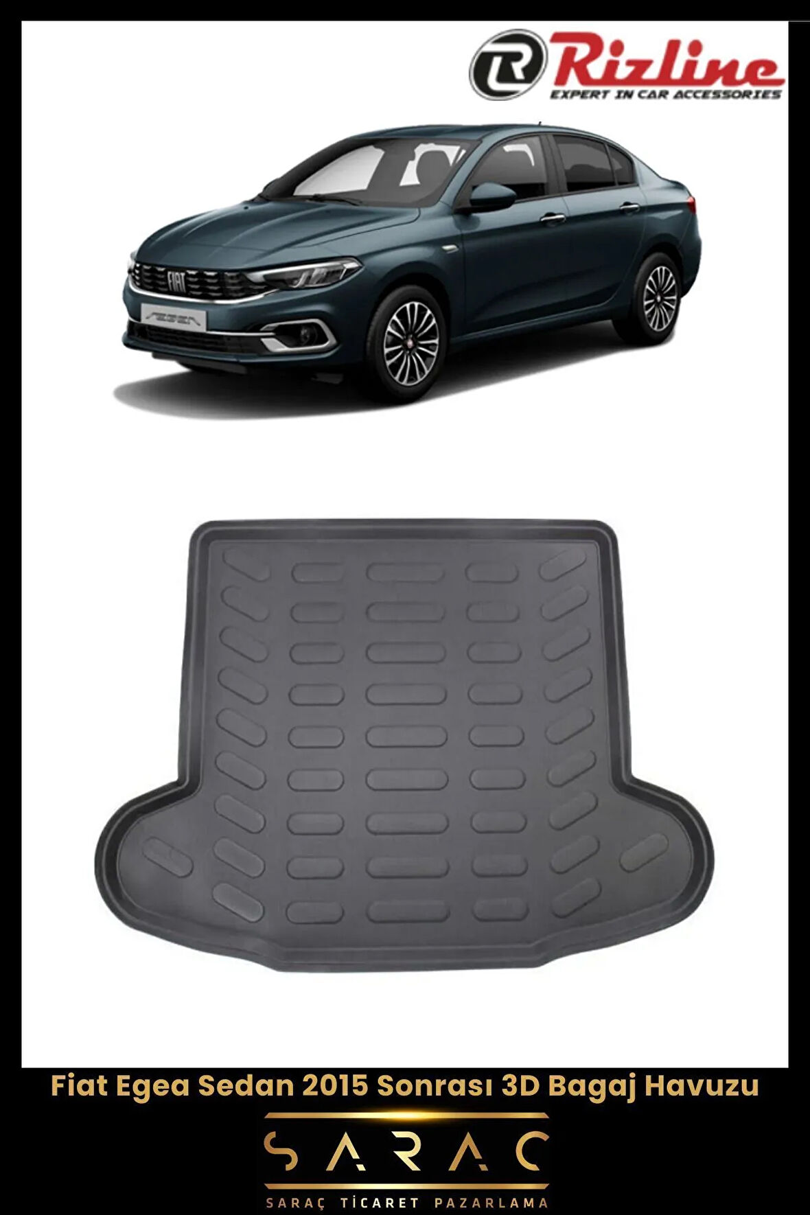 Rizline Fiat Egea Sedan 2023 Model 3D Bagaj Havuzu