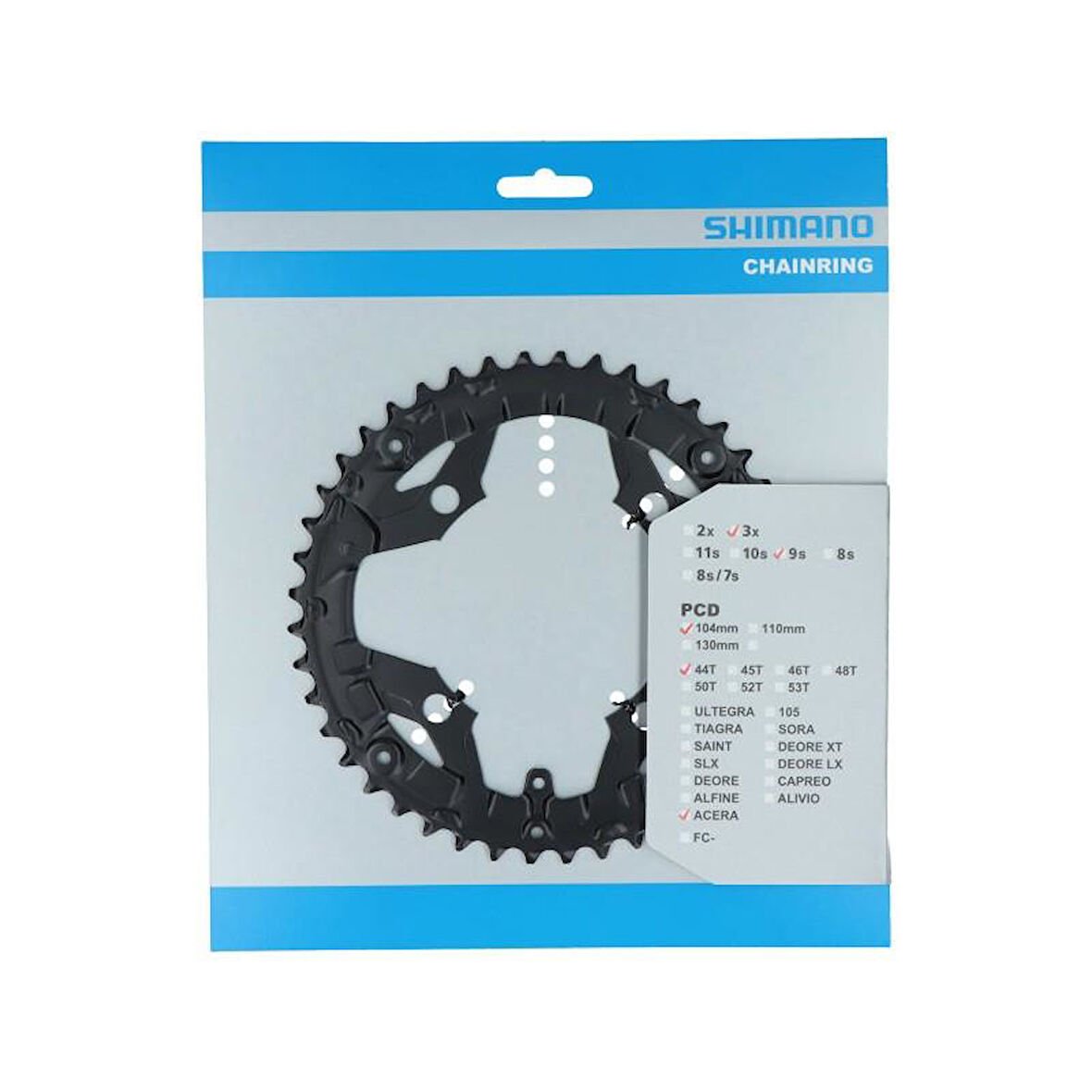 Shimano Aynakol Yaprak Acera FC-T3010 V 48T BCD 104mm 9S Siyah