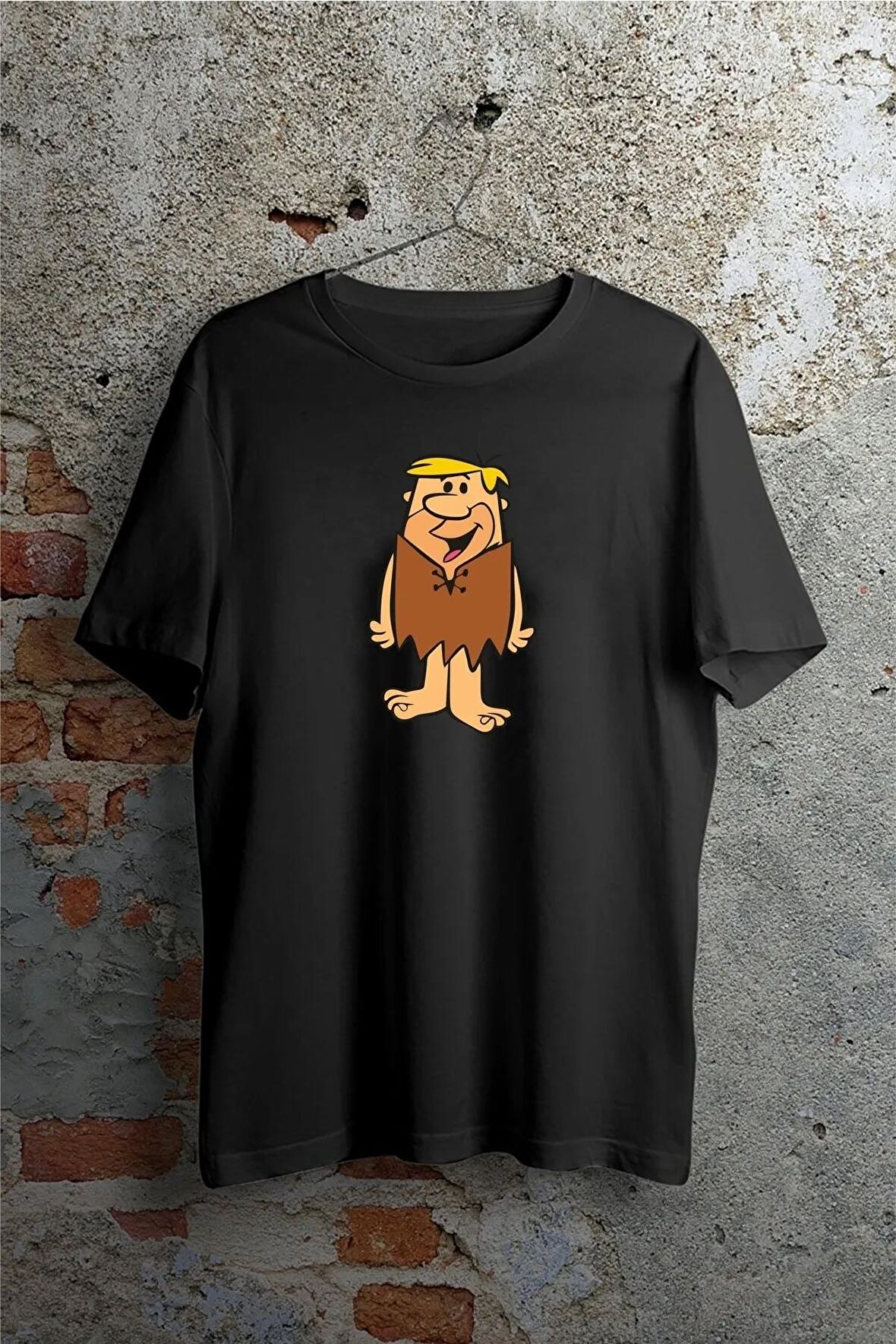 Taş Devri Barni Moloztaş Baskılı Tshirt