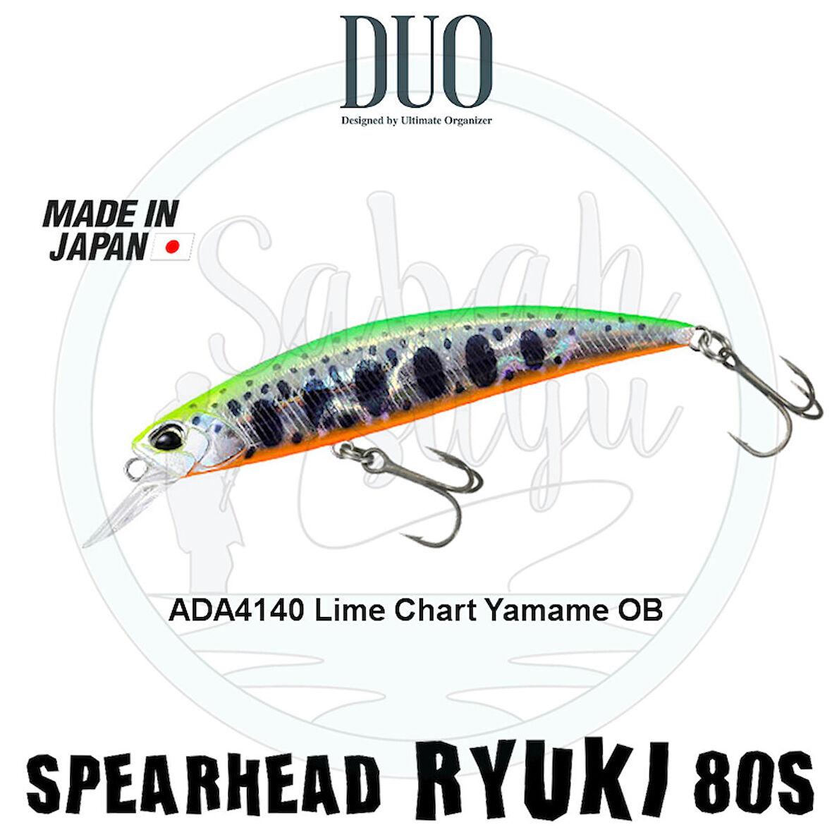 Duo Spearhead Ryuki 80S ADA4140 Lime Chart Yamame OB