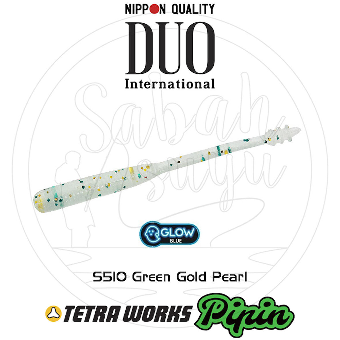 Duo Tetra Works Pipin LRF Silikon 45mm. S510 Green Gold Pearl