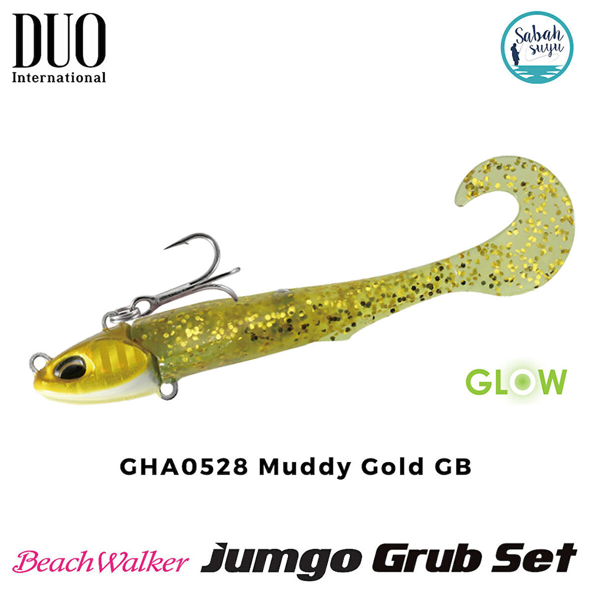 Duo Beach Walker Jumbo Grub Set 8cm 14gr GHA0528 Muddy Gold GB