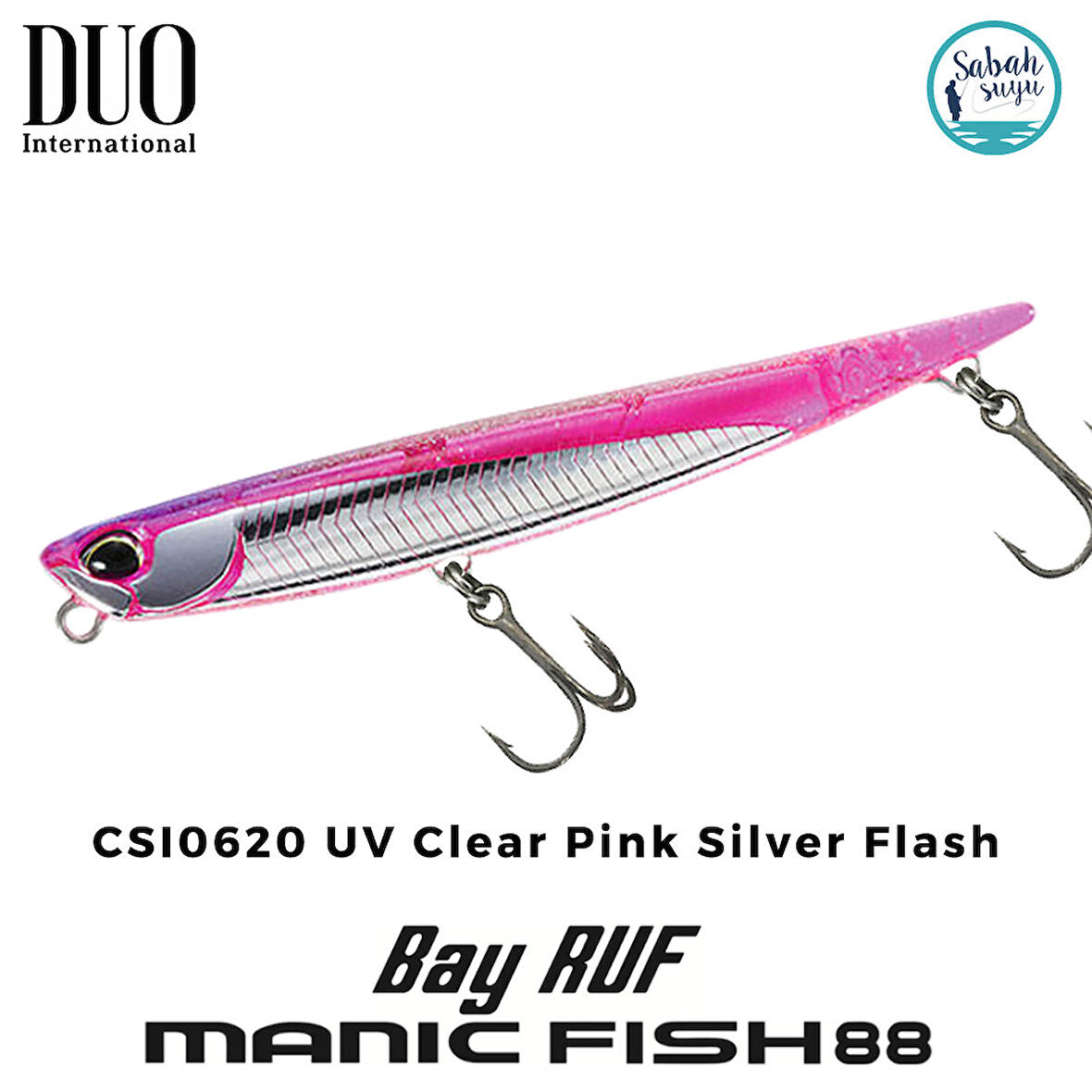 Duo Bay Ruf Manic Fish 88 CSI0620 UV Clear Pink Silver Flash