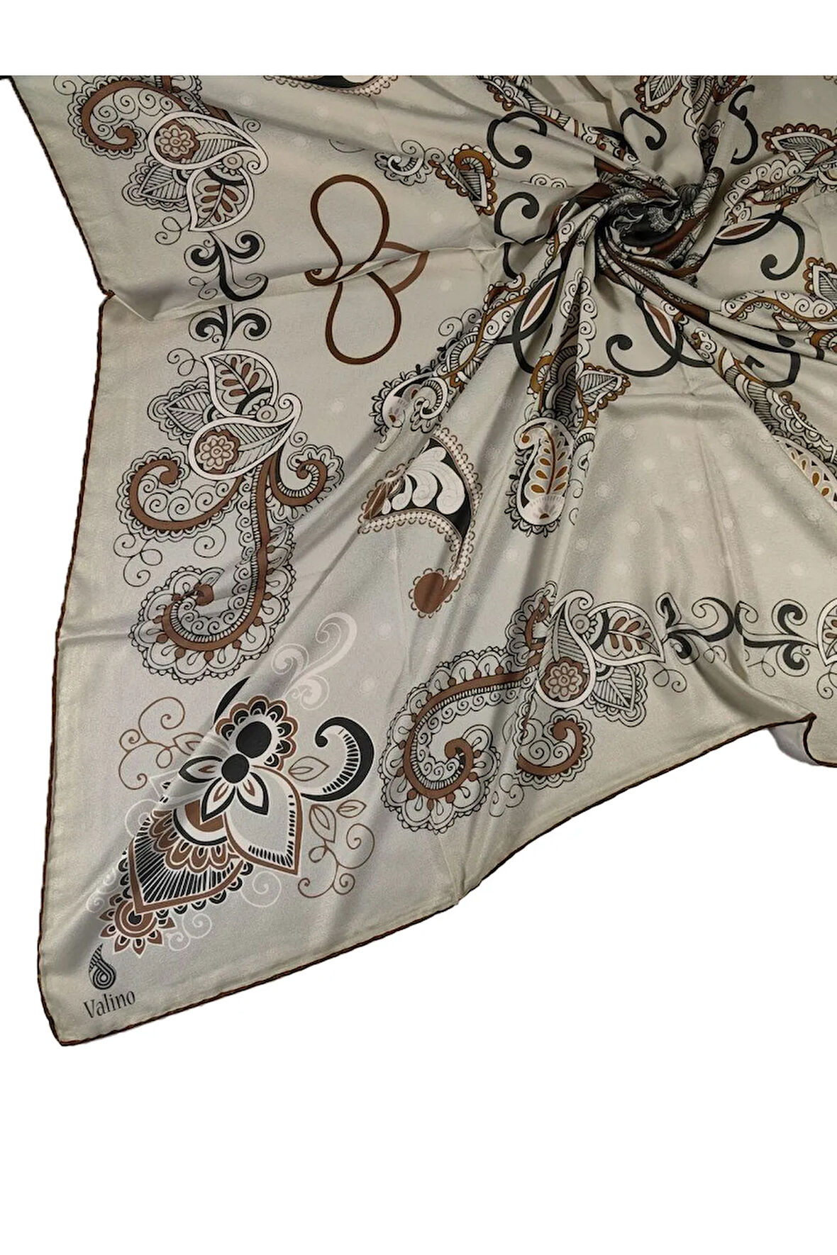 Mısırlı Eşarpları Mısırlı Eşarp Alize Krep Etnik Desenli Eşarp 140x140 Cm