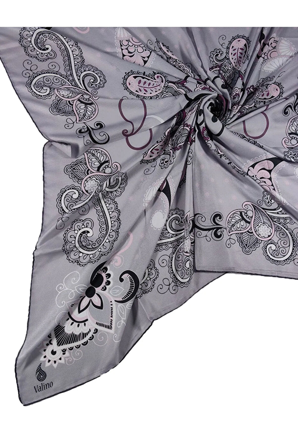 Mısırlı Eşarpları Mısırlı Eşarp Alize Krep Etnik Desenli Eşarp 140x140 Cm