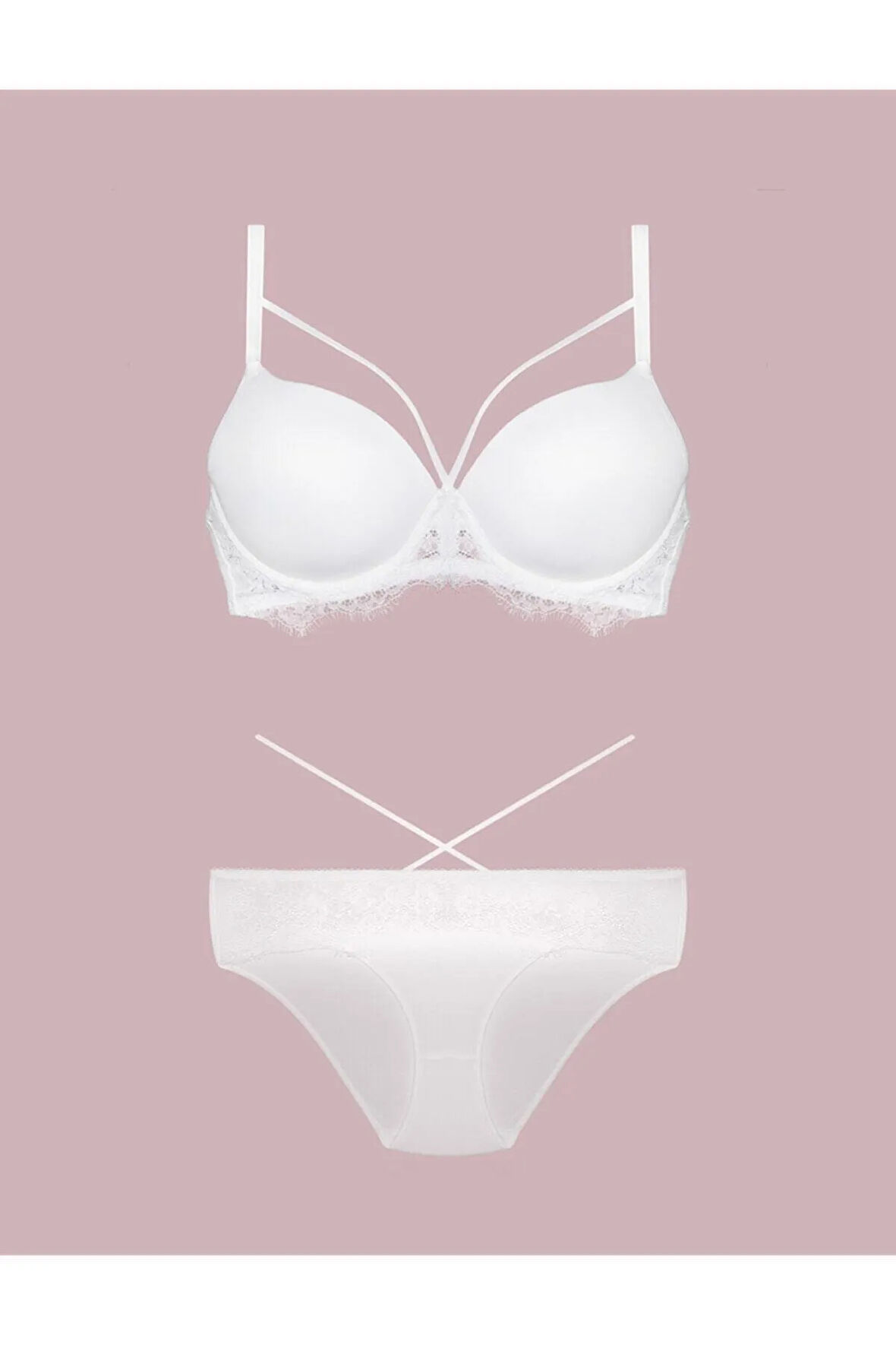 Meba Kadın Desteksiz Sütyen Takım Siyah 4618