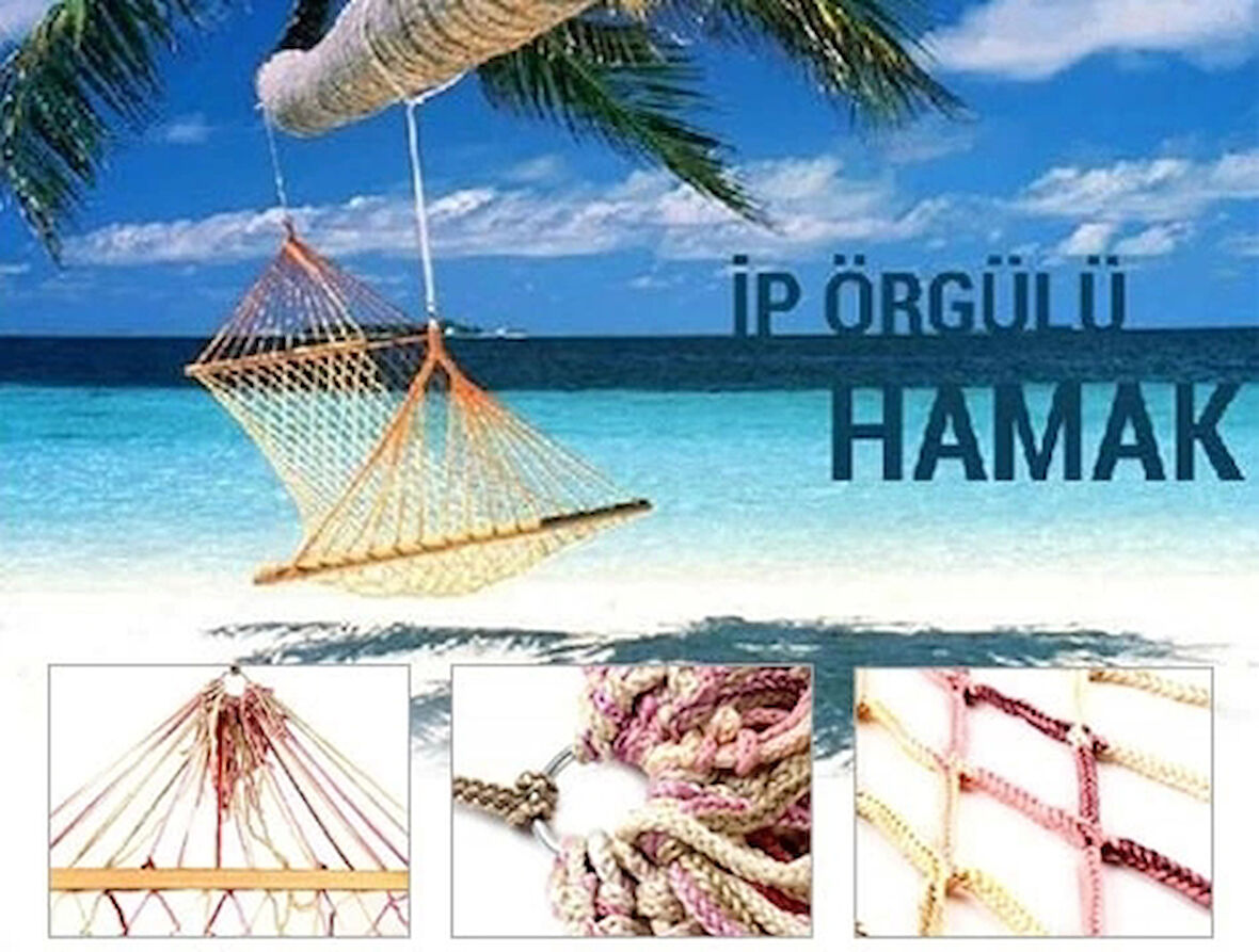 İp Örgülü Ahşap Hamak (4533)