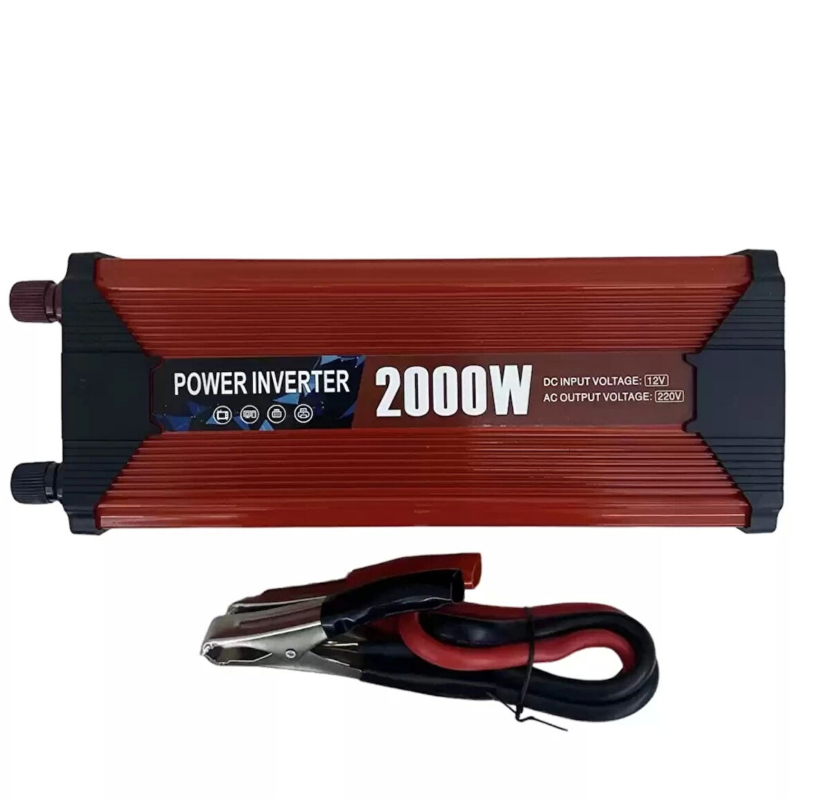 2000 Watt Modifiye Sinüs İnvertör Dönüştürücü 12/230v  Usb Akü Bağlantılı (4533)