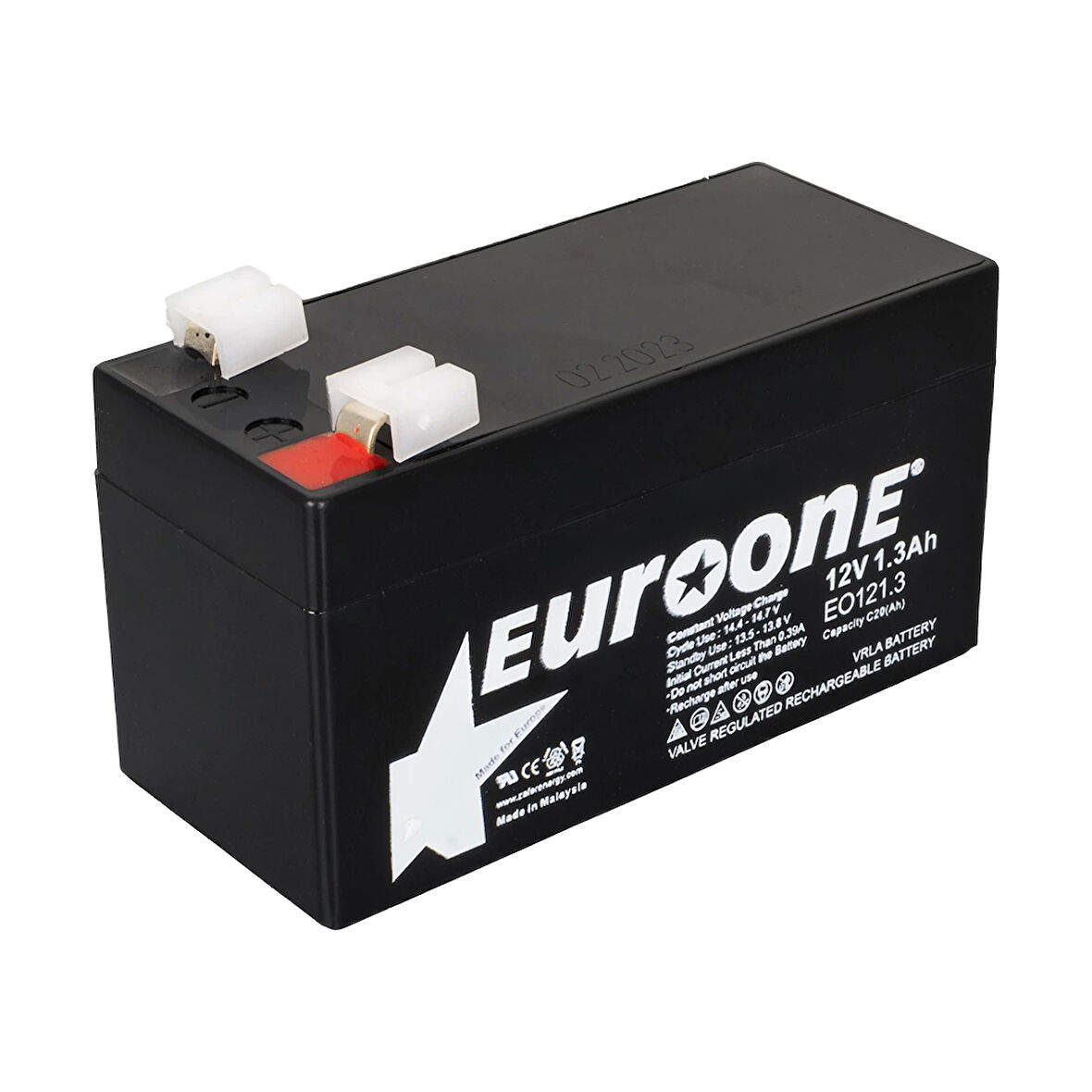 EUROONE EO121.3 12 VOLT - 1.3 AMPER AKÜ (96 X 42 X 52 MM) (4533)