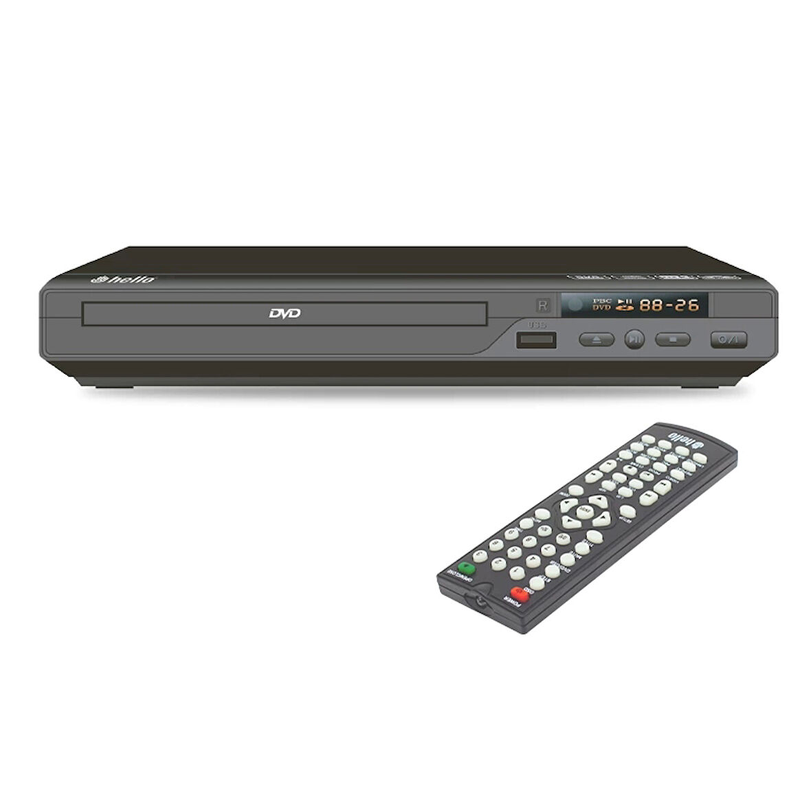 HELLO HL-5483 USB-HDMI DVD/DIVX KUMANDALI HD DVD PLAYER (4533)