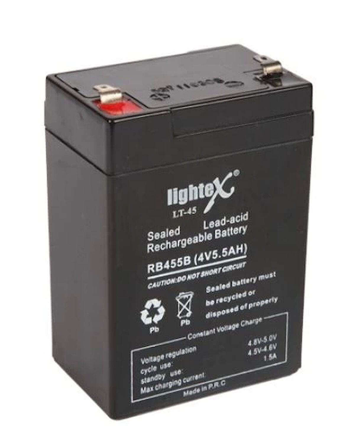 LIGHTEX LT-45N 4 VOLT - 5 AMPER KURU AKÜ (IŞILDAK AKÜSÜ) (4533)