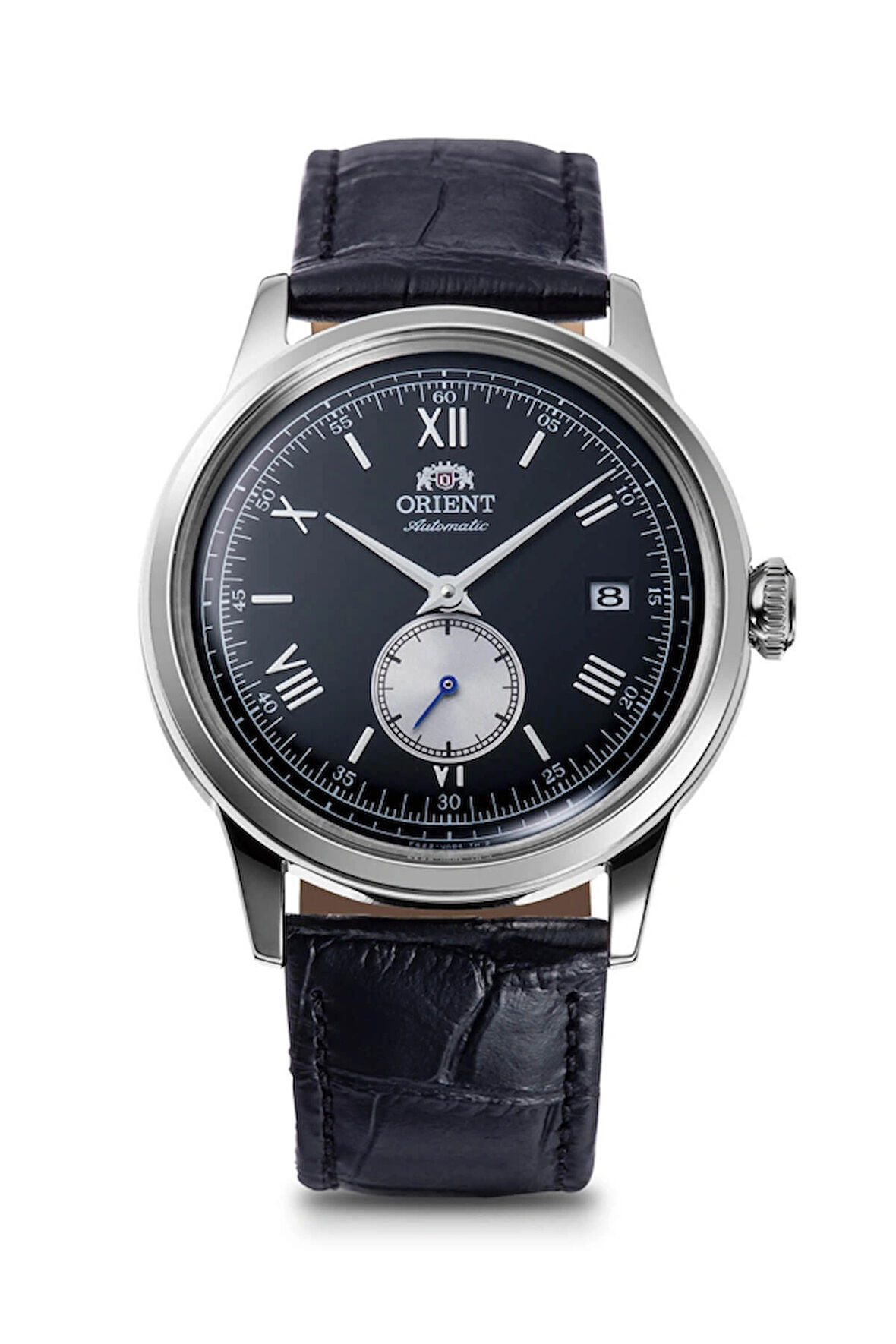 Orient Bambino RA-AP0101B30B Kurmalı Otomatik Siyah Deri Kayış Siyah Kadran 38 mm Erkek Kol Saati
