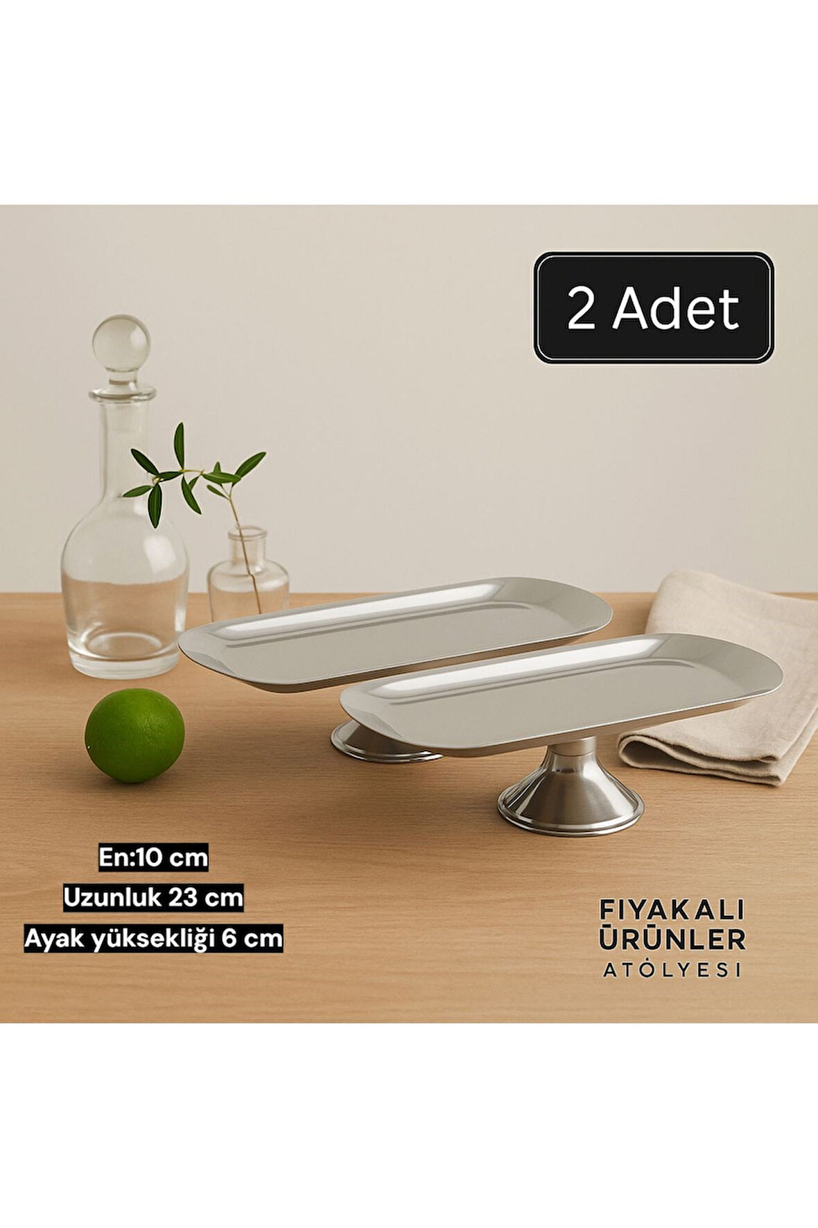 10x23 cm Ayaklı Kayık GOLD Sunumluk,Çerezlik,Kahvaltı Tabağı,Sunum tabağı,Kozmetik,Takı Tabağı