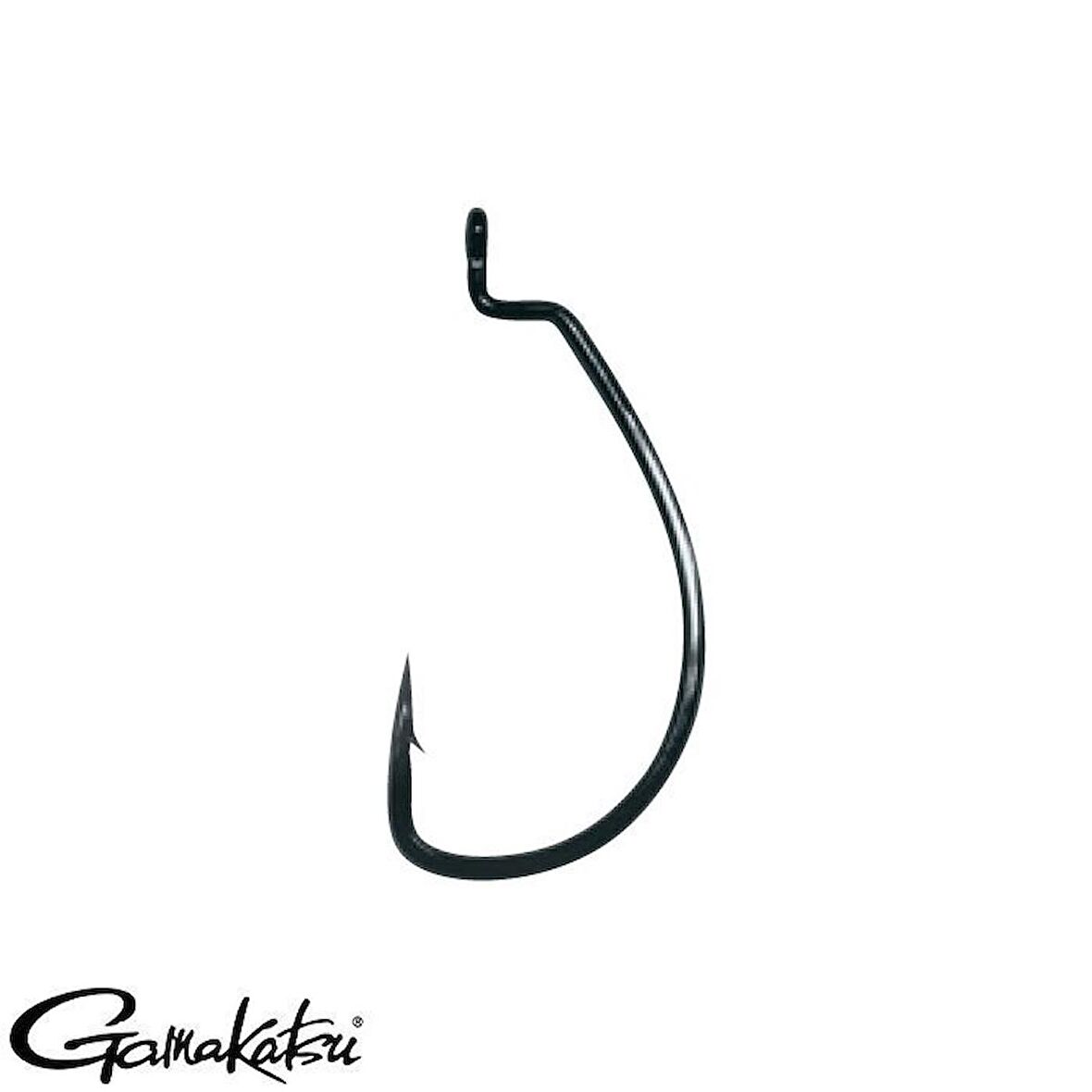 GAMAKATSU Worm Offset Ewg Sl #2/0 Siyah  1/6