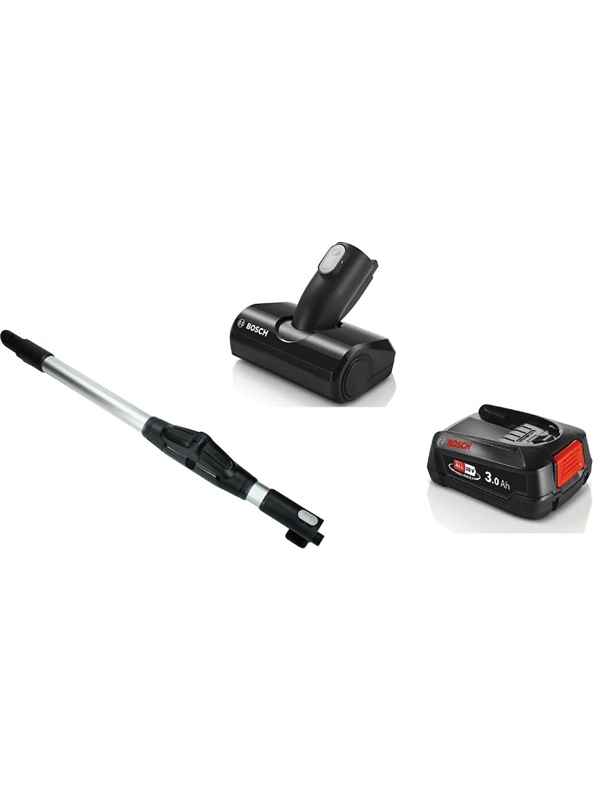 Bosch Unlimited 6-7-8 Serileri Uyumlu Kırılabilir Boru Mini Turbo Fırça 3 Ah Batarya 3lü Set