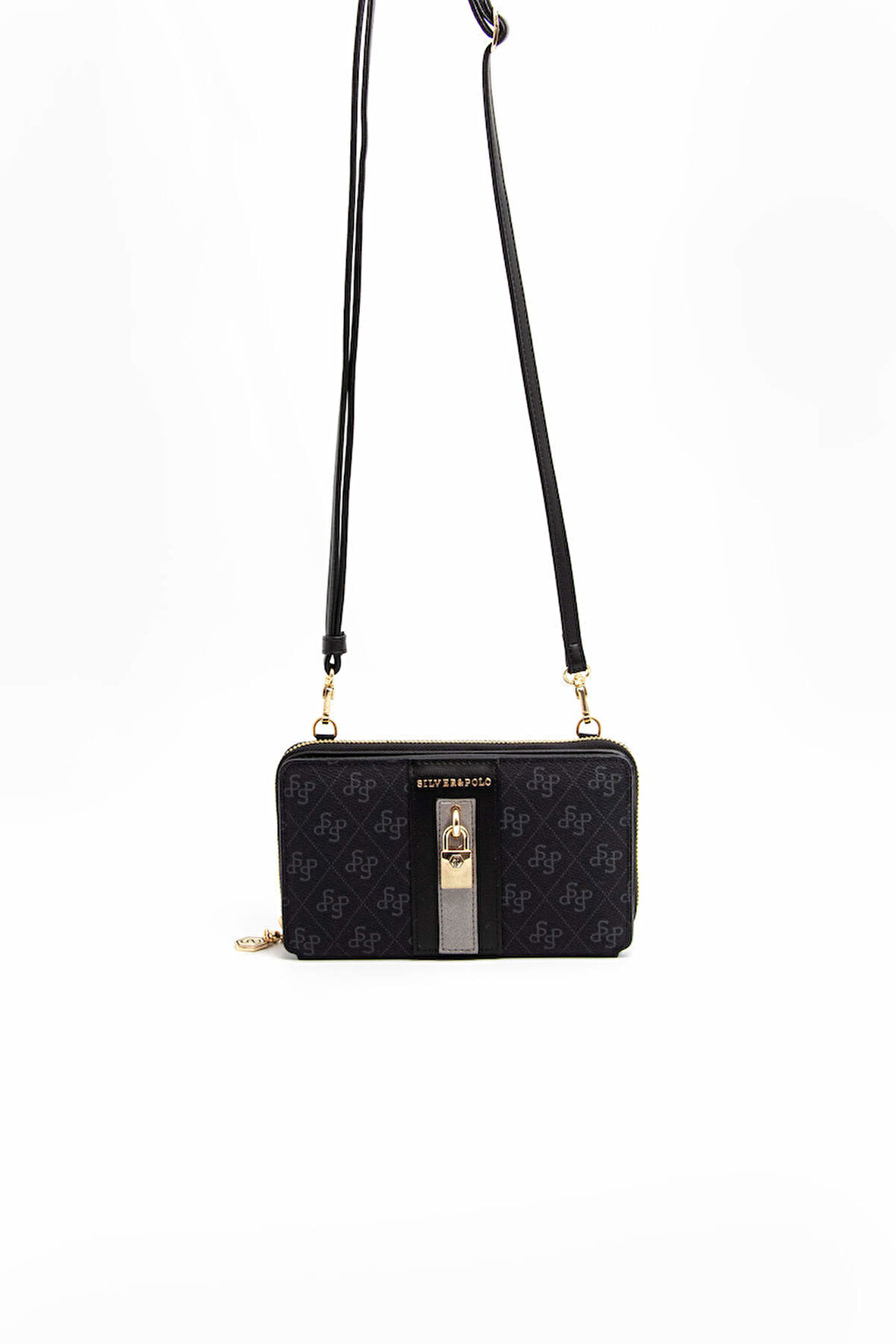 Silver Polo  Kadın Portföy Çantası 1138-45377 SILVER POLO Kadın PORTFÖY M178 SİYAH-MAT SİYAH