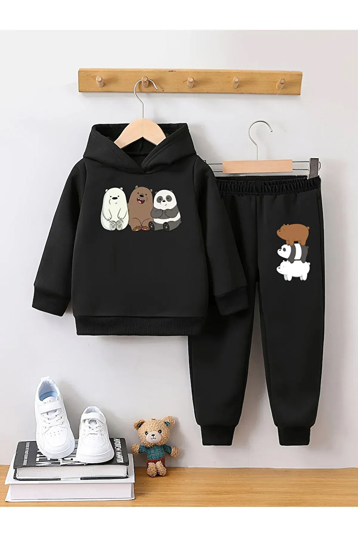Kafadar ayılar Kızlar ve Erkekler İçin Premium Compact Sweatshirt & Eşofman Takımı